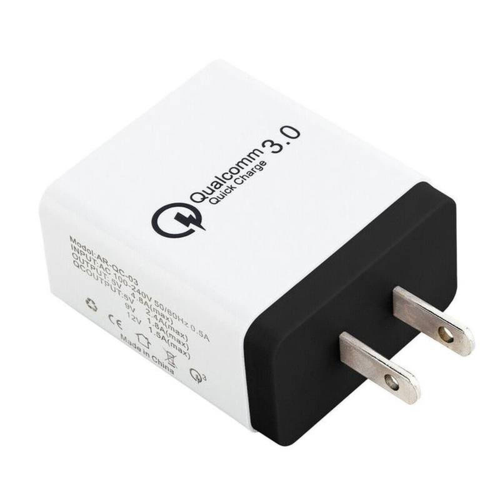 Cargador Hecho en México MXGEL-002-4 3 Puertos USB 100-240V 50-60Hz Max, 5V 2,1A Blanco Negro, ChargePlus