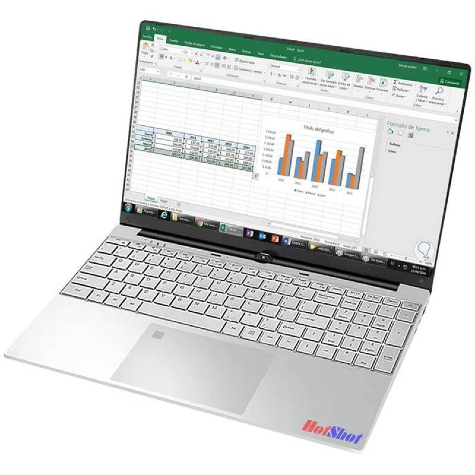 Computadora de escritorio, MXSKK-001-6, Intel Celeron, 12GB RAM, 256GB SSD, 15.6" Pantalla, 2.5GHz, Windows 10, 5000mAh, 4 a 6 Hrs., SilverKing