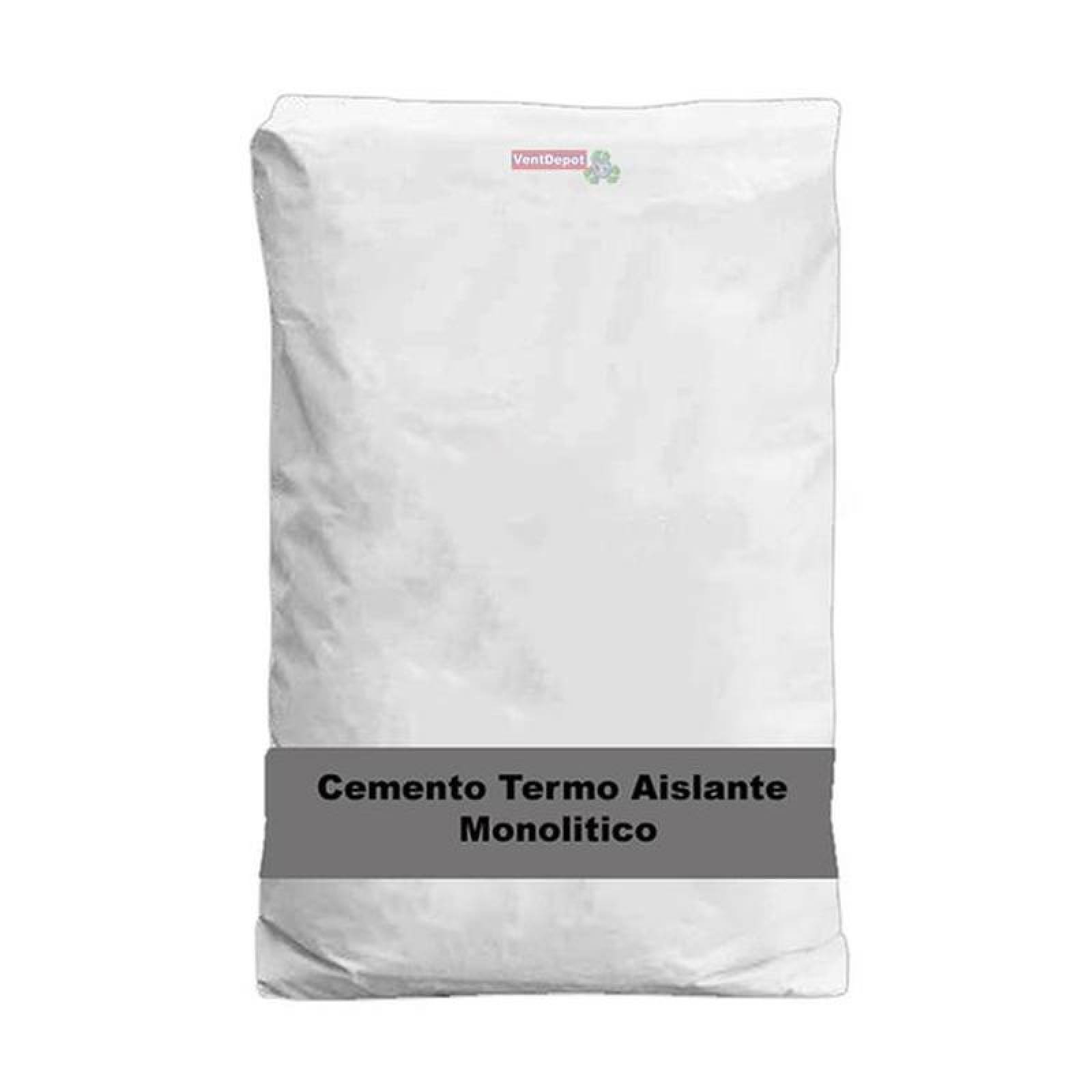 Cemento Monolítico de Calidad, MXAPW-001-16, 25 Kg, Temperatura: 650(1200)F, Adhesión:2 psi (13.79 kPa), Propagación a la flama: 0, Desarrollo de humo:0., AislantPow