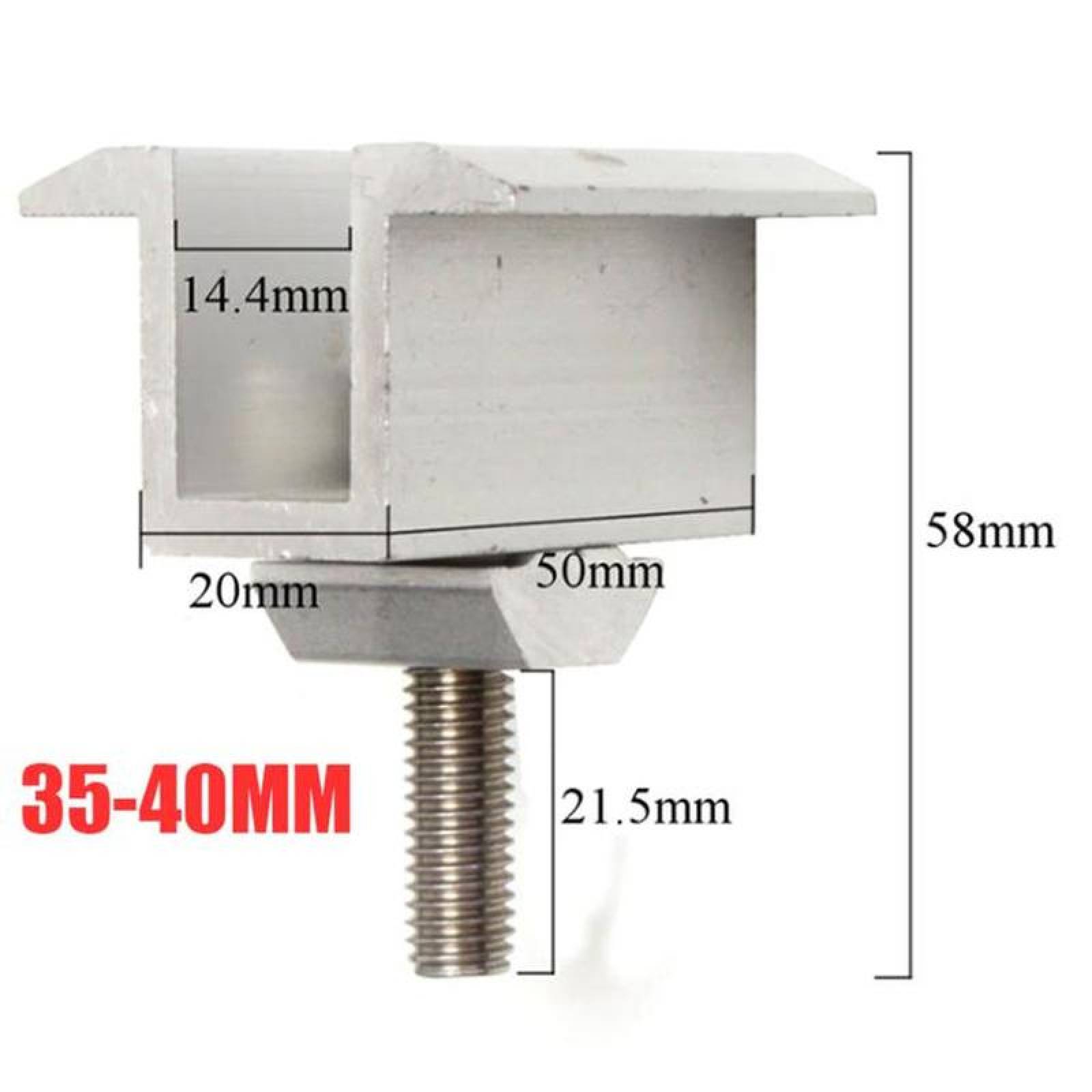 Accesorios para Montaje de Acero, MXMDL-010-1, 50 Pzas, 35-40mm, Metálico, Acero Inox 301., MiddleClamp