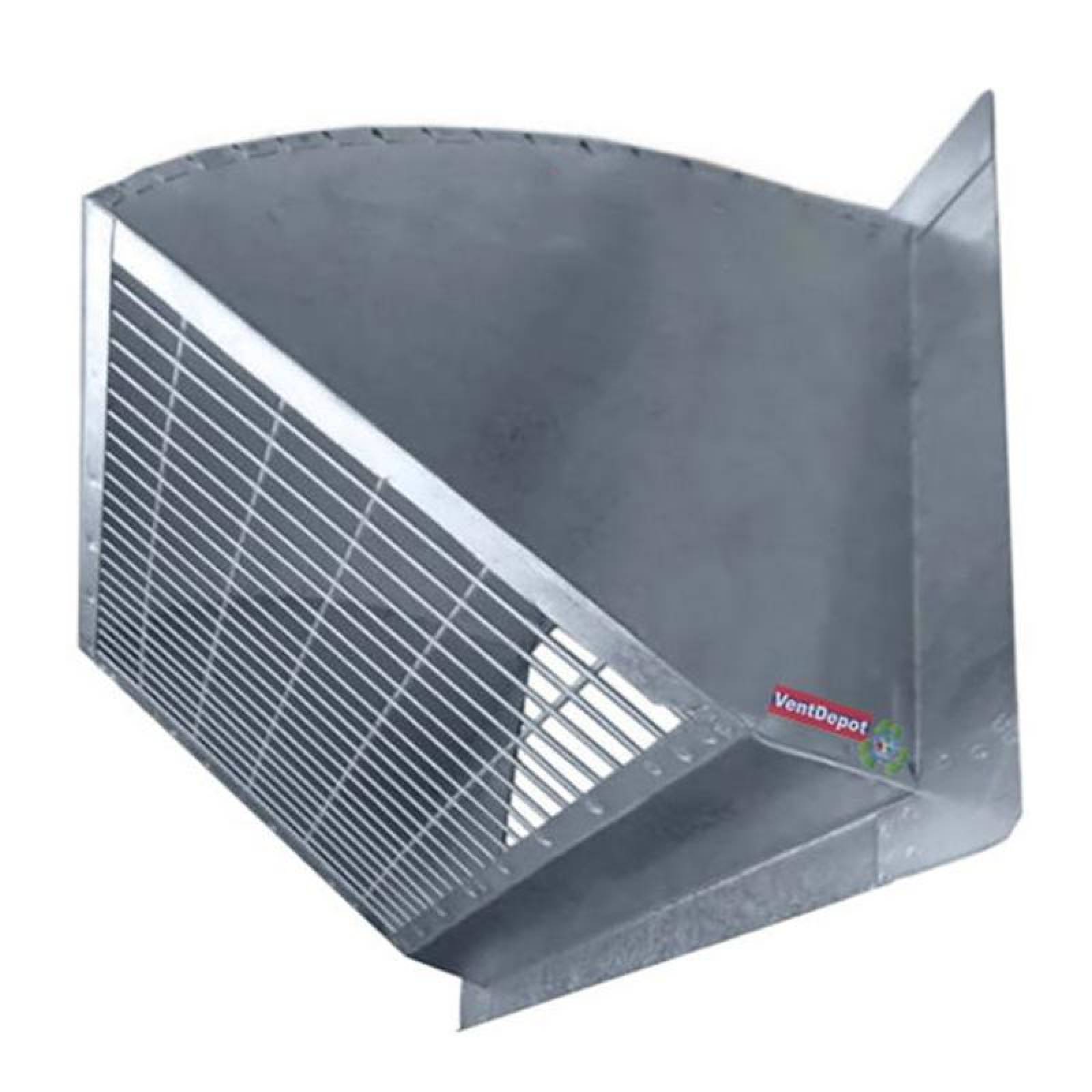 Gorros de Extractor Axial MXAXH-030 64x64"GalvanizadoC, 16 Malla Electrosoldada Inclinación 60 Gorro cubre lluvia AxiSplash