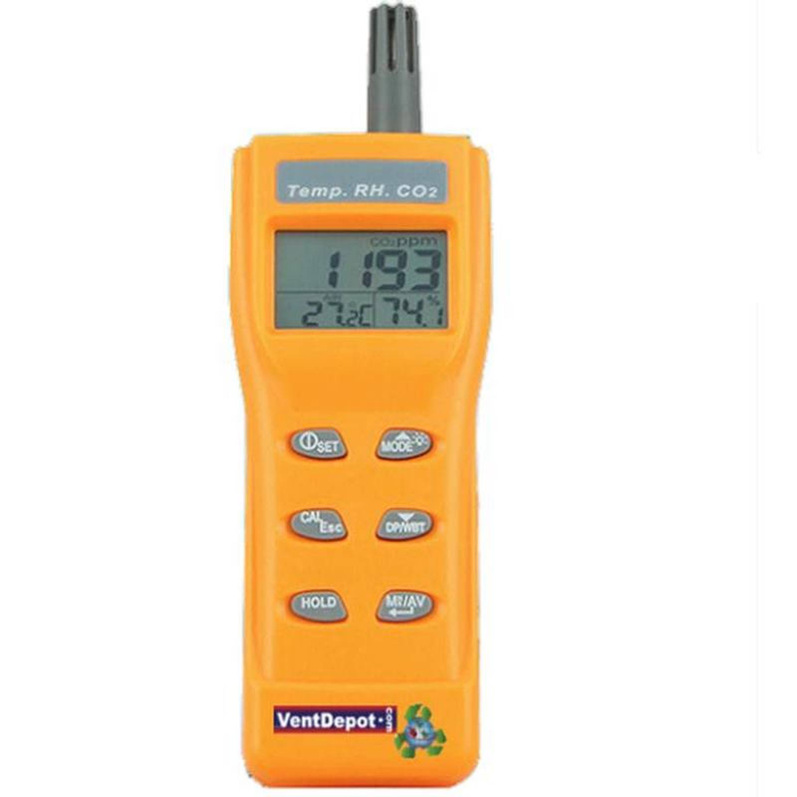 Detector de CO2 Personal MXGDT-001-5 Escala CO2 de 0 a 2000 ppmTemperatura -10 a 60CHumedad 0,1 a 99,9porciento RH
 GasDetector