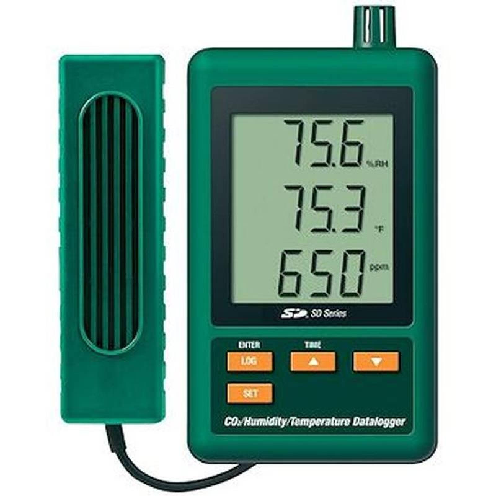 Medidor de CO2 Temperatura Portable MXKLG-001-17 Escala CO2 de 0 a 4000ppmTemperatura 0a 50CHumedad 10 a 90porciento KingLogger