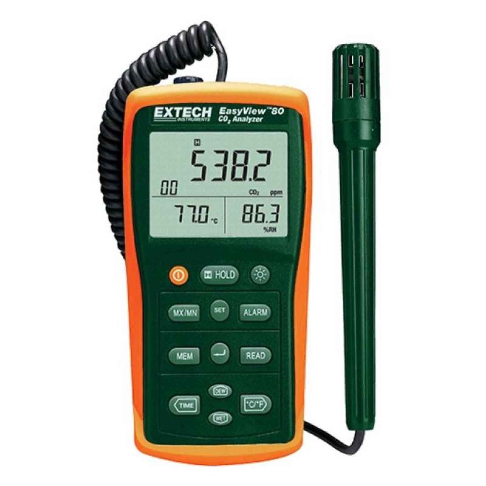 Medidores de CO2 para Hospitales MXQTA-001-23 Escala CO2 de 0 a 6000ppmTemperatura -20 a 60CHumedad 10 a 95porciento QualityAir