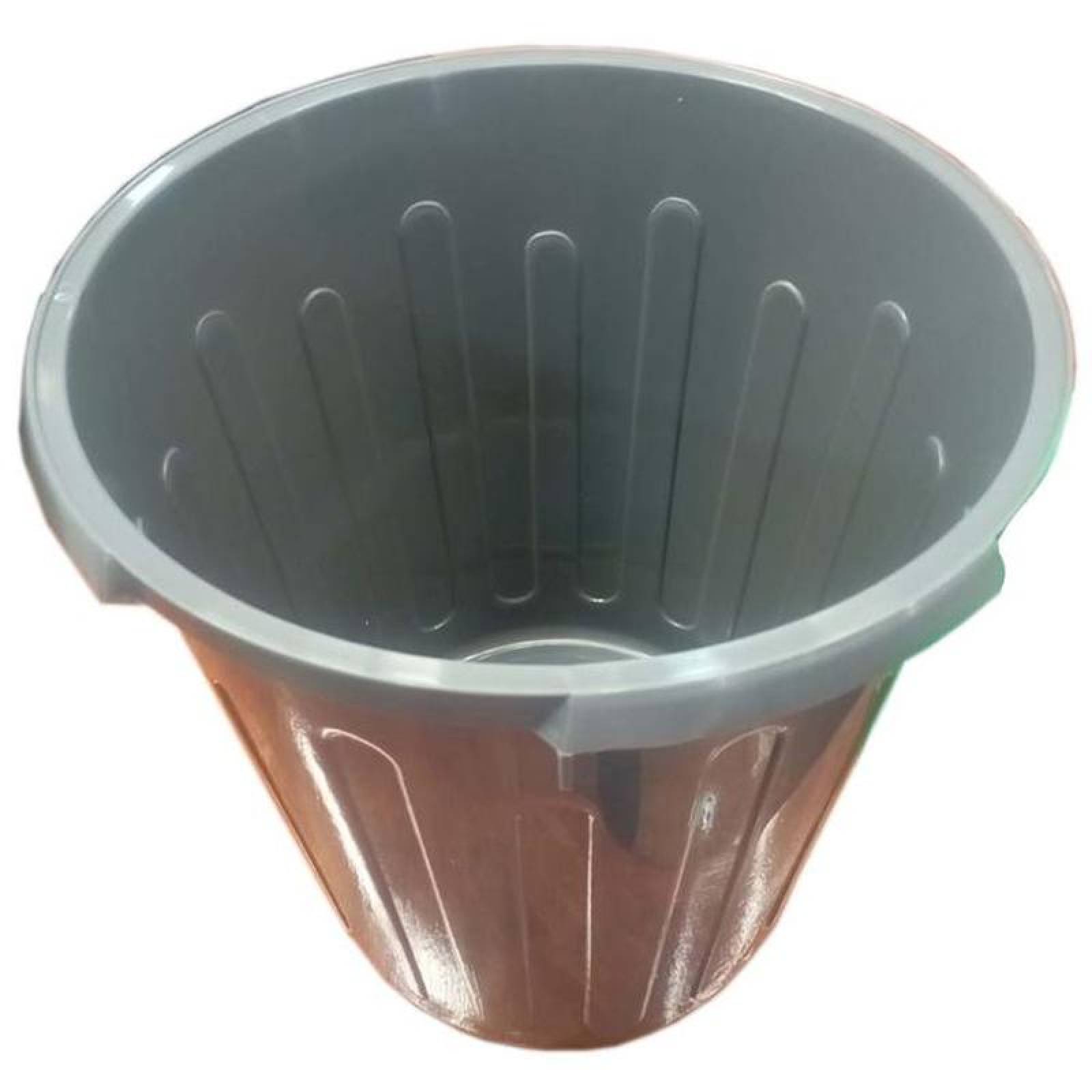 Bote para Basura para el Jardín MXRCB-001-1 1 Pza 22lts Polietileno Color Gris Tapa Gris, RecyMedGray