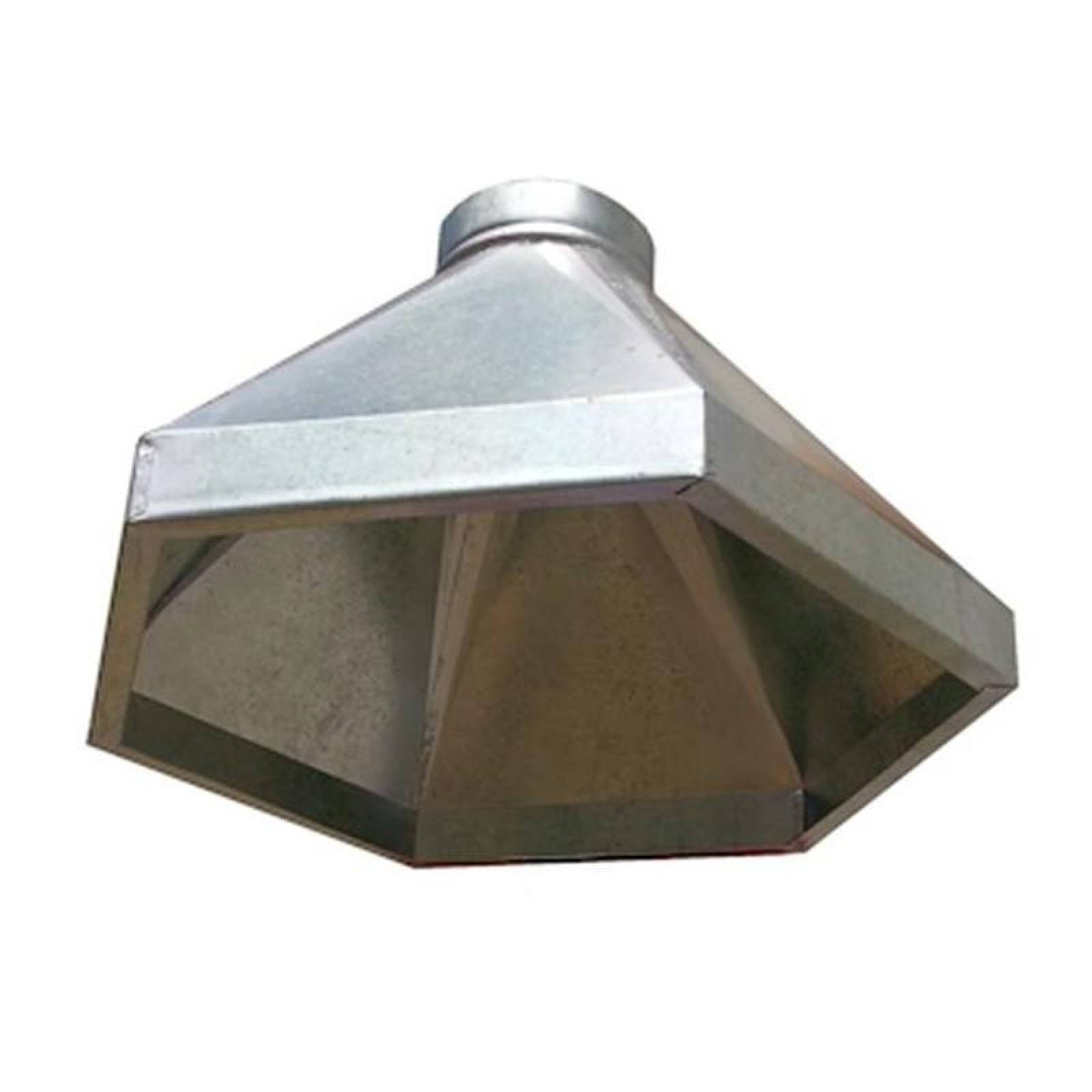 Campana Taquera Restaurante, MXHCM-001, 50x100x50, Calibre 20, boca 10" Diámetro, Lámina Galvanizada,Diseño Hexagonal, TacoHood