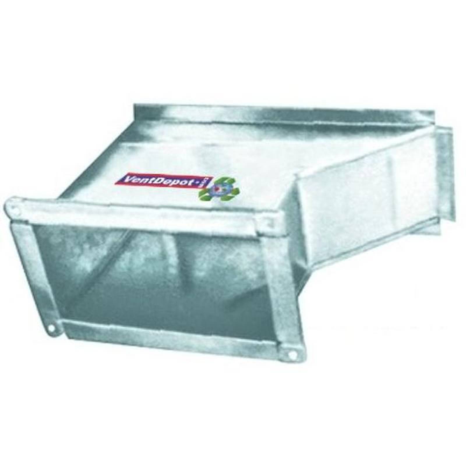 Ducteria para Ducto Rectangular, MXCCH-261, 16x24 pulg, giro a la altura, cal,24, Lamina Galvanizada,, CuadriChiflón