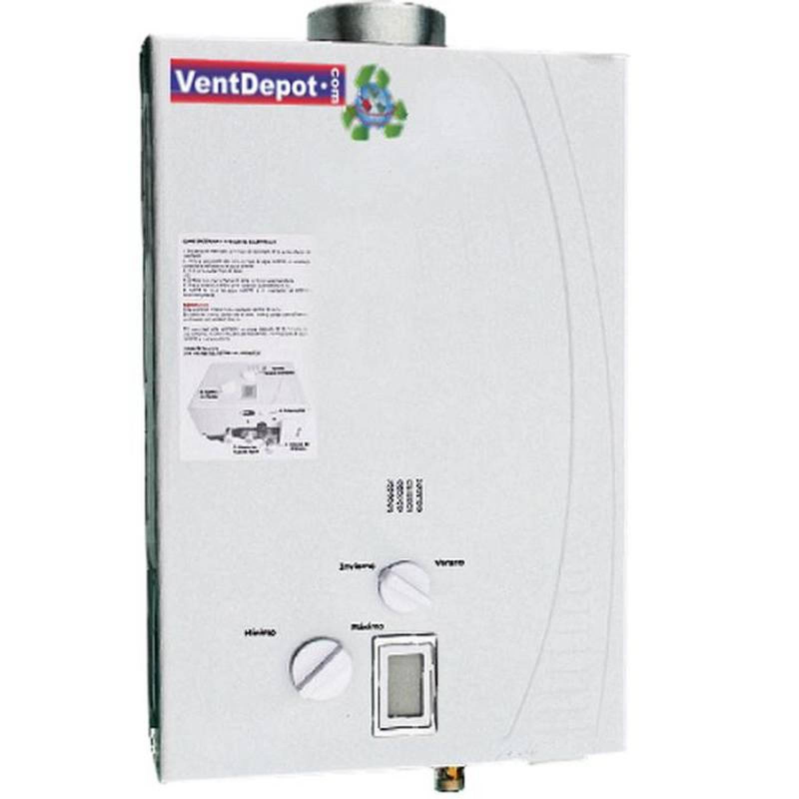  Boiler Instantaneo de Gas Economico, MXHRP-001-15, 1 Servicio, 4 L/min, Gas LP, No Incluye Baterías, HeaterPlus