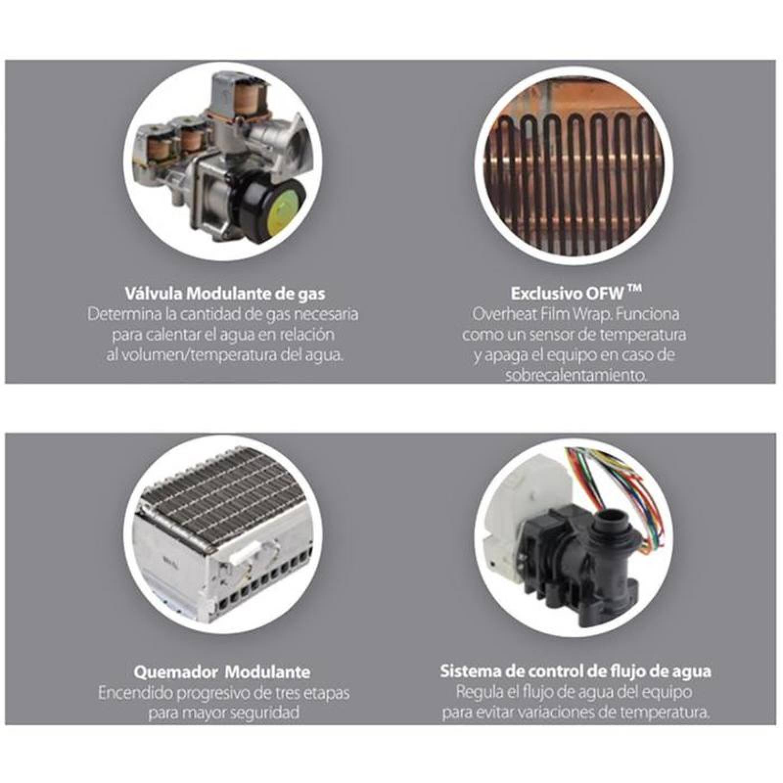  Boiler para industrias, MXPSI-001-6, 5 Servicios, 1.5L/min, Gas Natural, 1.76kPa, Chispa Electrónica, Interior, Prestige