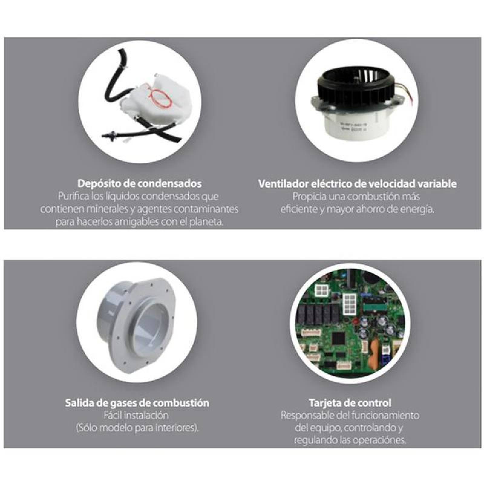  Boilers para clubs deportivos, MXPSI-001-13, 5 Servicios, 1.5L/min, Gas Natural, 1.76kPa, Chispa Electrónica, Interior, Prestige