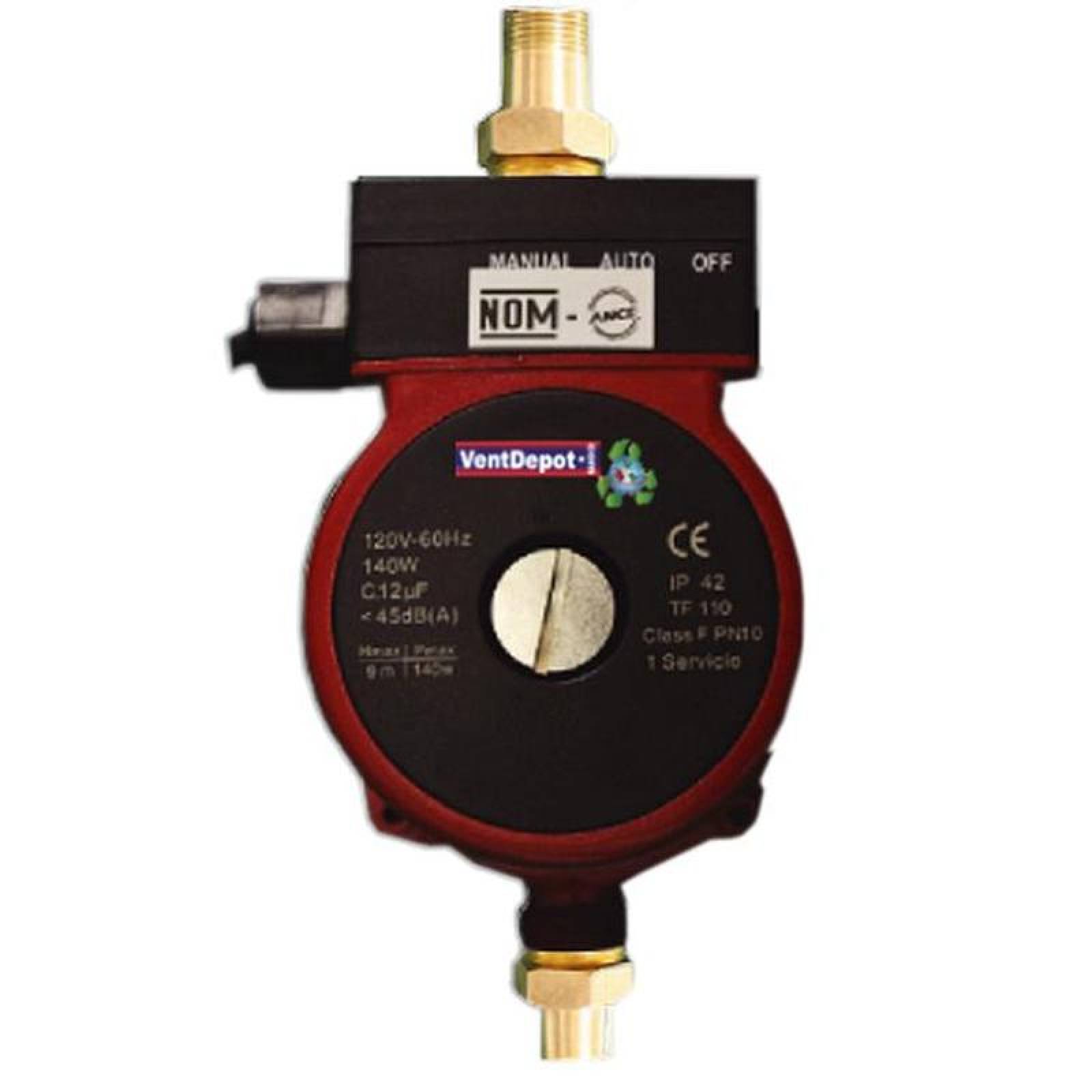  Presurizador para Casa, MXABB-001-20, 21LPM, 1 Servicio, 120V,1F,60Hz,  Diámetro Tubería: 1/2", 850KG/cm², IP42, AutoPump