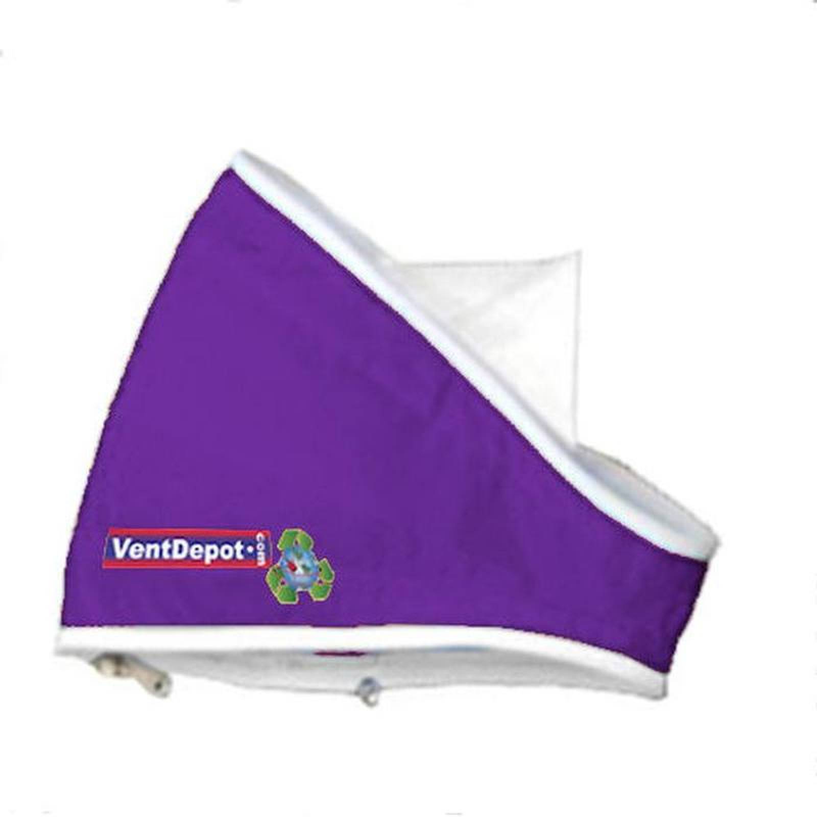  Codos Textiles de Colores, MXCCE-0408, Codo con Angulo de 25.5, 38" Diámetro, Radio 19", Altura 57", 21073 a 31609m3/hr, Morado., AirRegularElbow 22.5