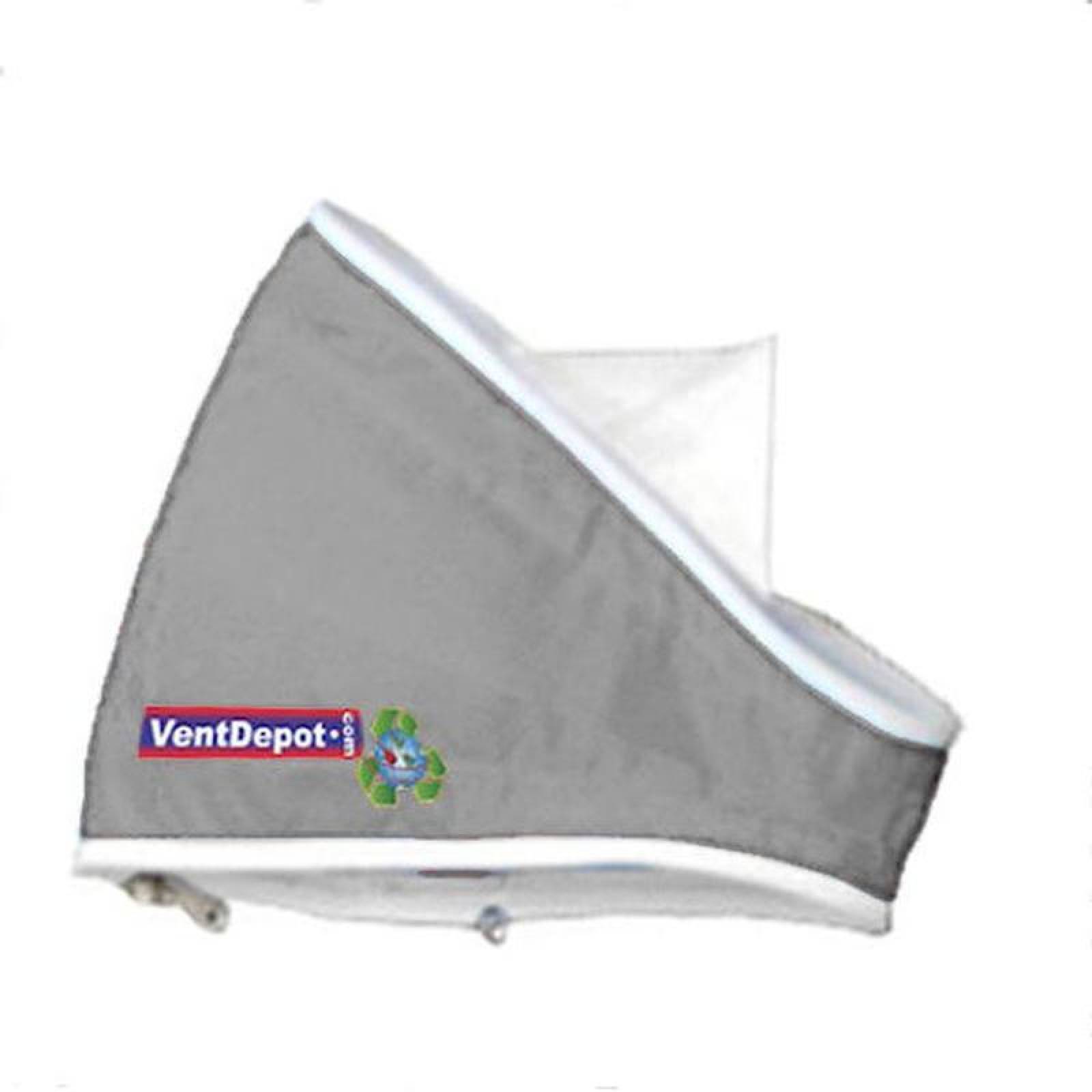 Codo Textil para Minas de 22.5, MXCCE-0434, Codo con Angulo de 25.5, 42" Diámetro, Radio 21", Altura 63", 25742 a 38614m3/hr, Gris Perla., AirRegularElbow 22.5