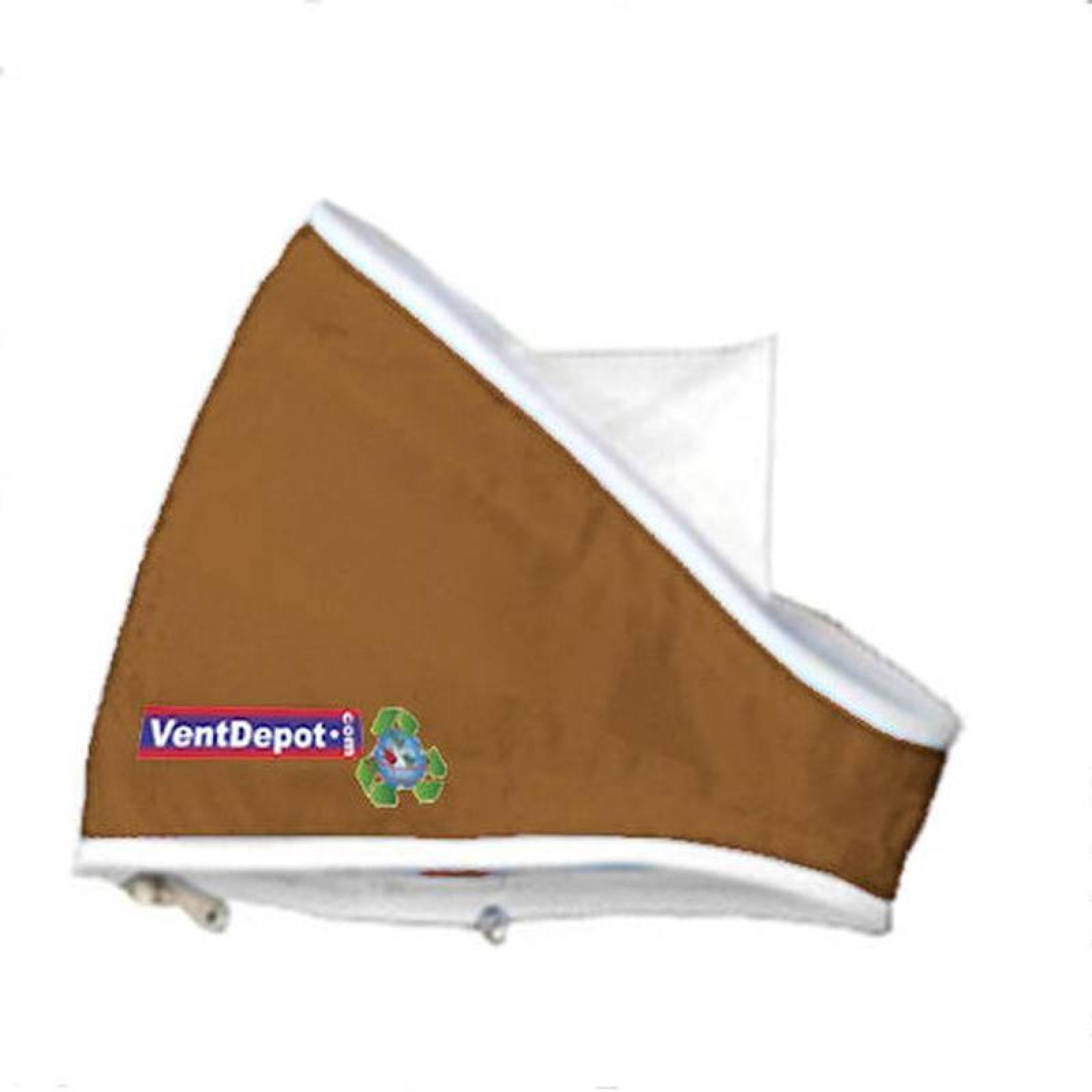 Codos Textiles de Colores, MXCCE-0438, Codo con Angulo de 25.5, 42" Diámetro, Radio 21", Altura 63", 25742 a 38614m3/hr, Café Claro., AirRegularElbow 22.5