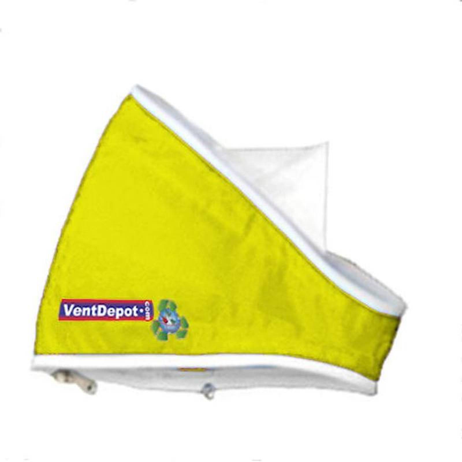 Codo Textil, MXCCE-0586, Codo con Angulo de 25.5, 54" Diámetro, Radio 27", Altura 81", 42554 a 63831m3/hr, Amarillo., AirRegularElbow 22.5