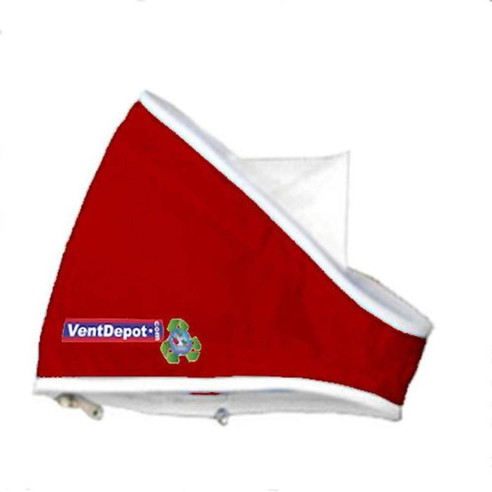  Accesorio Textil, MXCCE-0907, Codo con Angulo de 25.5, 80" Diámetro, Radio 40", Altura 120", 93397 a 140095m3/hr, Rojo Oscuro., AirRegularElbow 22.5