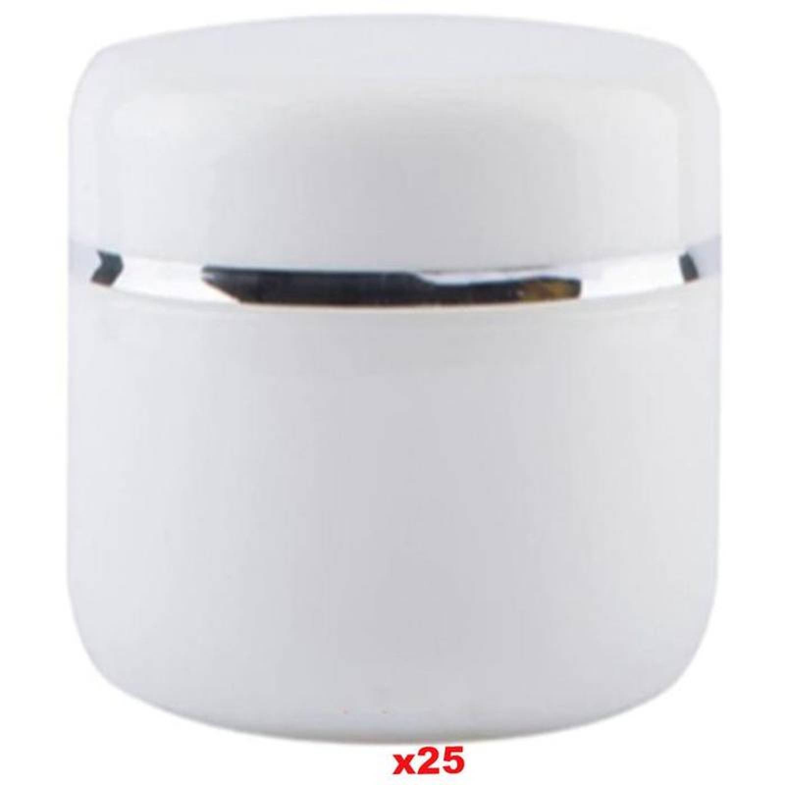 Recipientes para Cremas Cosméticos MXKMY-009 25 pzas, Capacidad 250ml Disc Top Blanca Plástico Kreamy-250