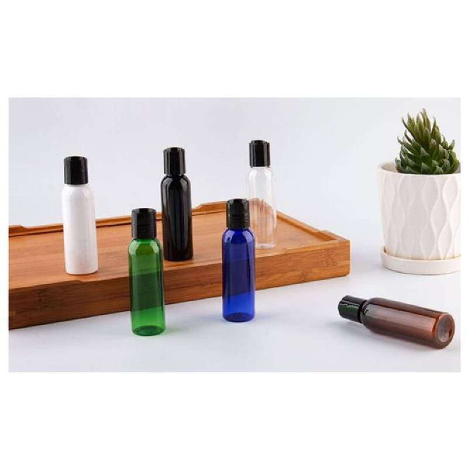 Tapas para Botellas, MXBKL-005, 5 pzas, Rosca 24/410, Disc Top, Negro, Plástico, DiscBlack-24-410