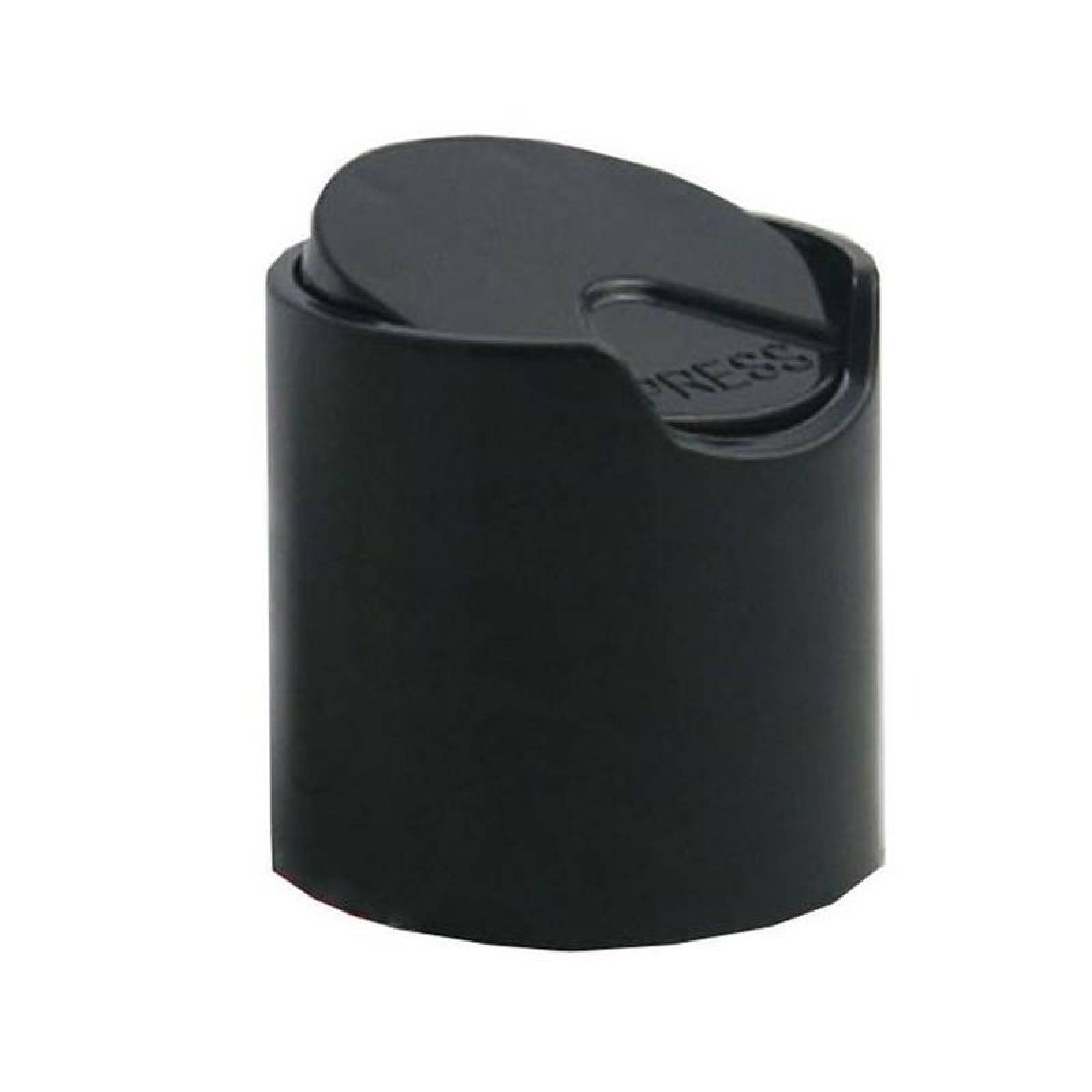 Tapas Color Negra Redonda, MXLDM-018, 2500 pzas, Rosca 20/410, Disc Top, Negro, Plástico, DiscBlack-20-410