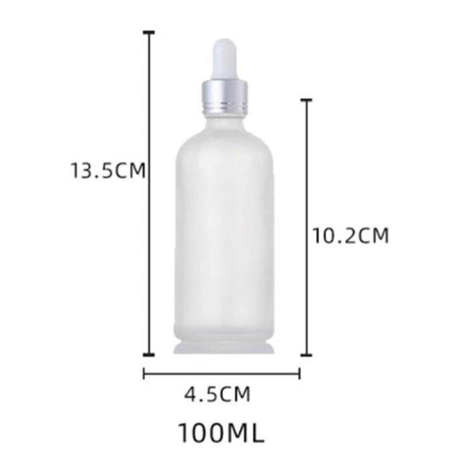 Botellas Vidrio Transparente MXDPB-003 3 Pzs 100ml Vidrio Tapa DiscTop Transparente Esmerilado, DropBot-100