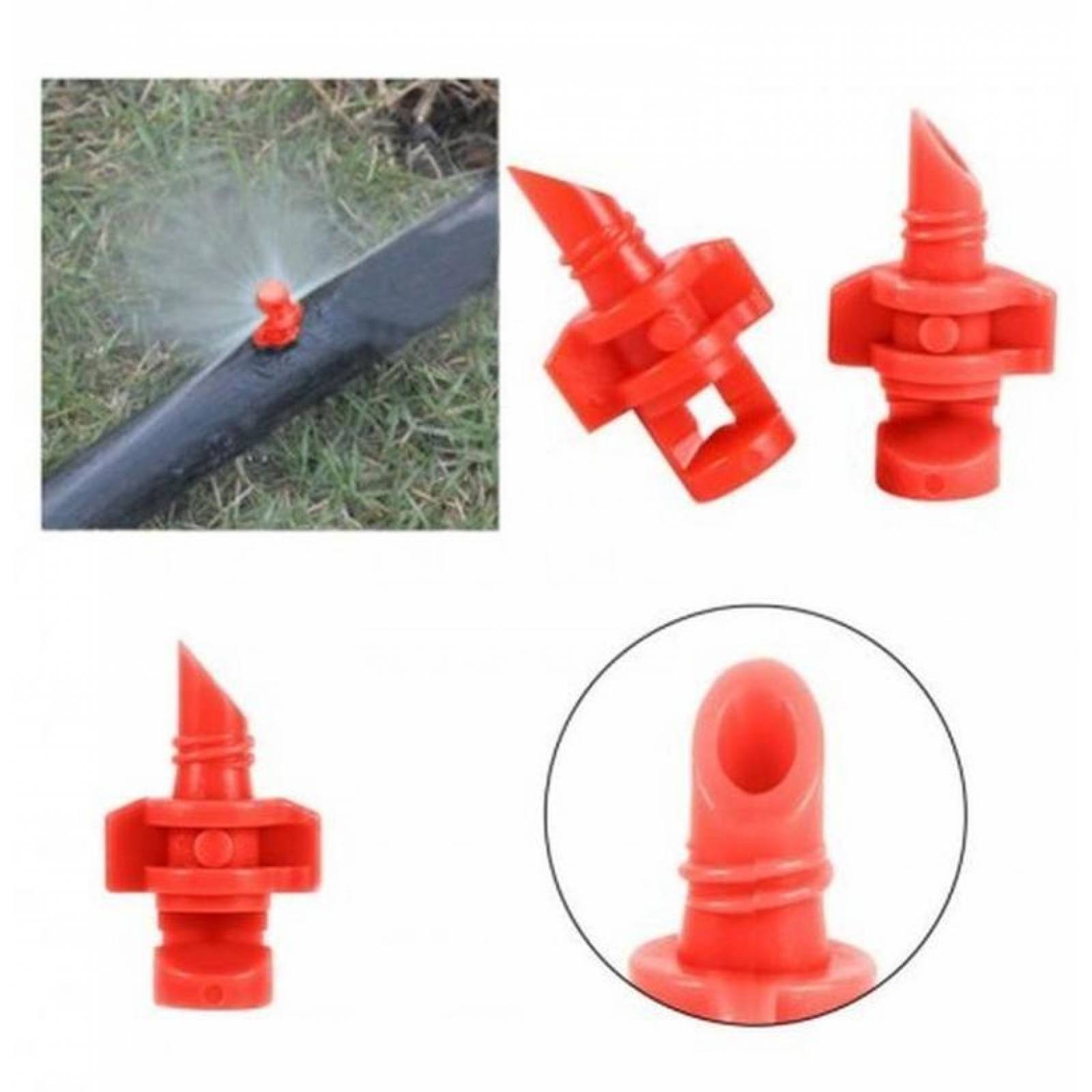 Mini Aspersor Sistema Ajustable MXLSS-001-2 1 Pza 360grado Orificio 4mm Flujo 40-60lh 1-2m Rojo, SprayRed