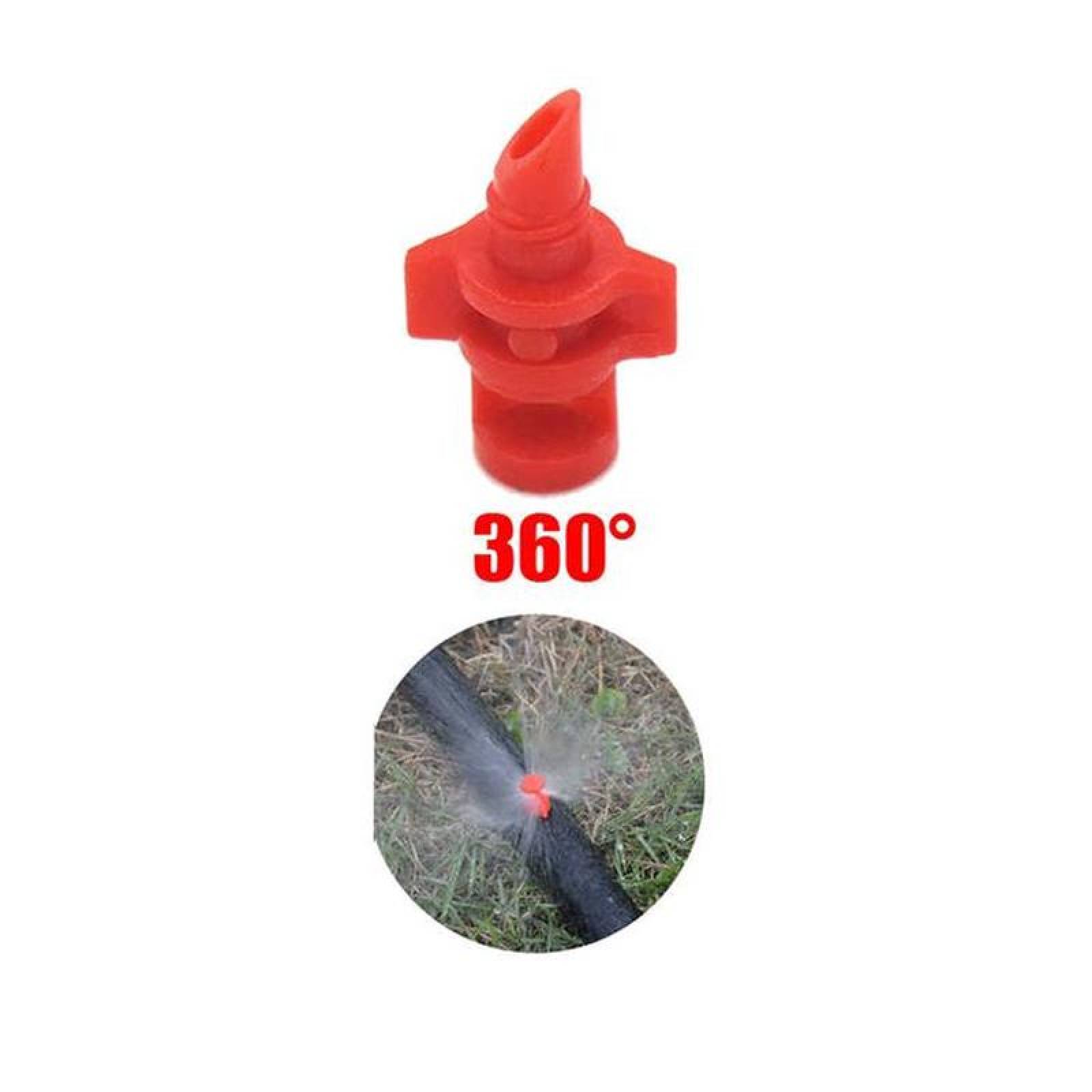 Mini Aspersor Sistema Ajustable MXLSS-001-2 1 Pza 360grado Orificio 4mm Flujo 40-60lh 1-2m Rojo, SprayRed