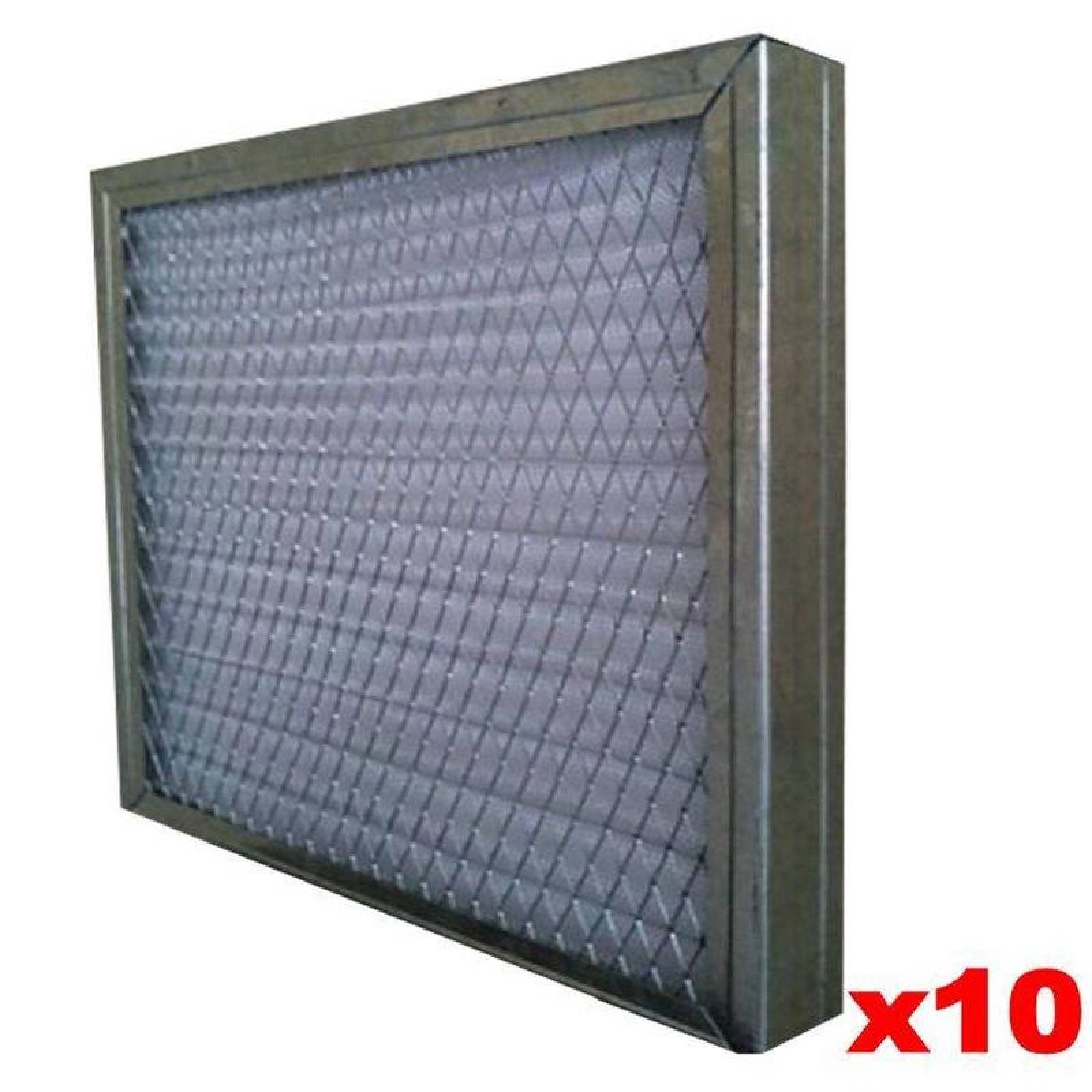  Filtros Aire Desechables, MXPL1-252, 34x12x1", MERV 7, Eficiencia: 50 a 75%, marco lamina galvanizada, rejilla de aluminio. 10  pzas, PoliFilter 1