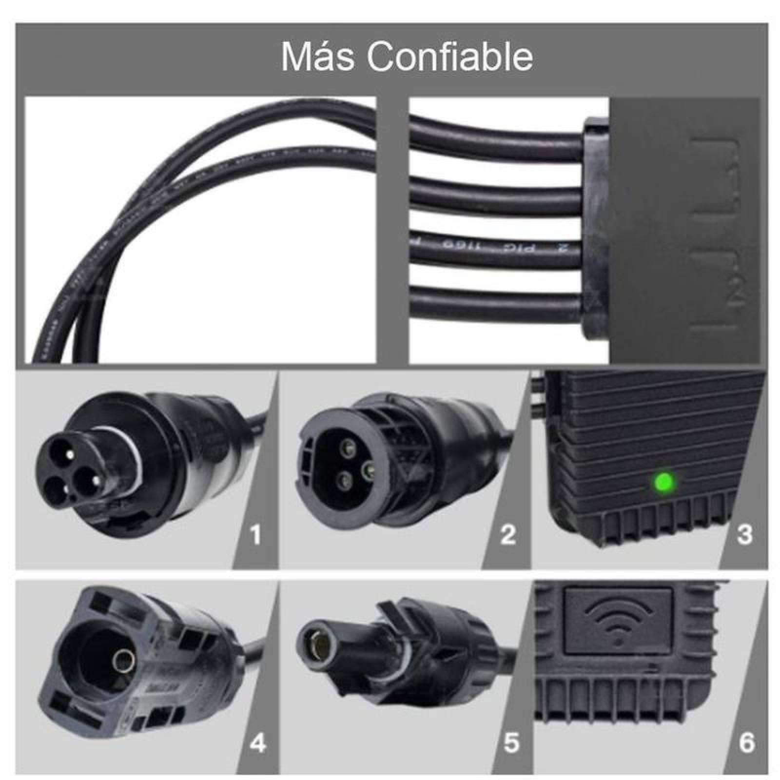 Inversor Micro Solar para Paneles, MXICN-001-7, 1500W, 16-60V, 110VAC, 60Hz, -40 a 60 C, Sin Wifi, Plata., MicroGreen
