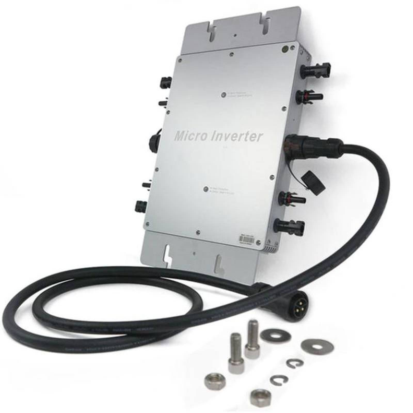 MicroInversores de Conexión Solar, MXICO-001-1, 1200W, 22-50V, 80-160VAC, 50/60Hz, -40 a 60 C, Sin Wifi, Plata., MicroCell