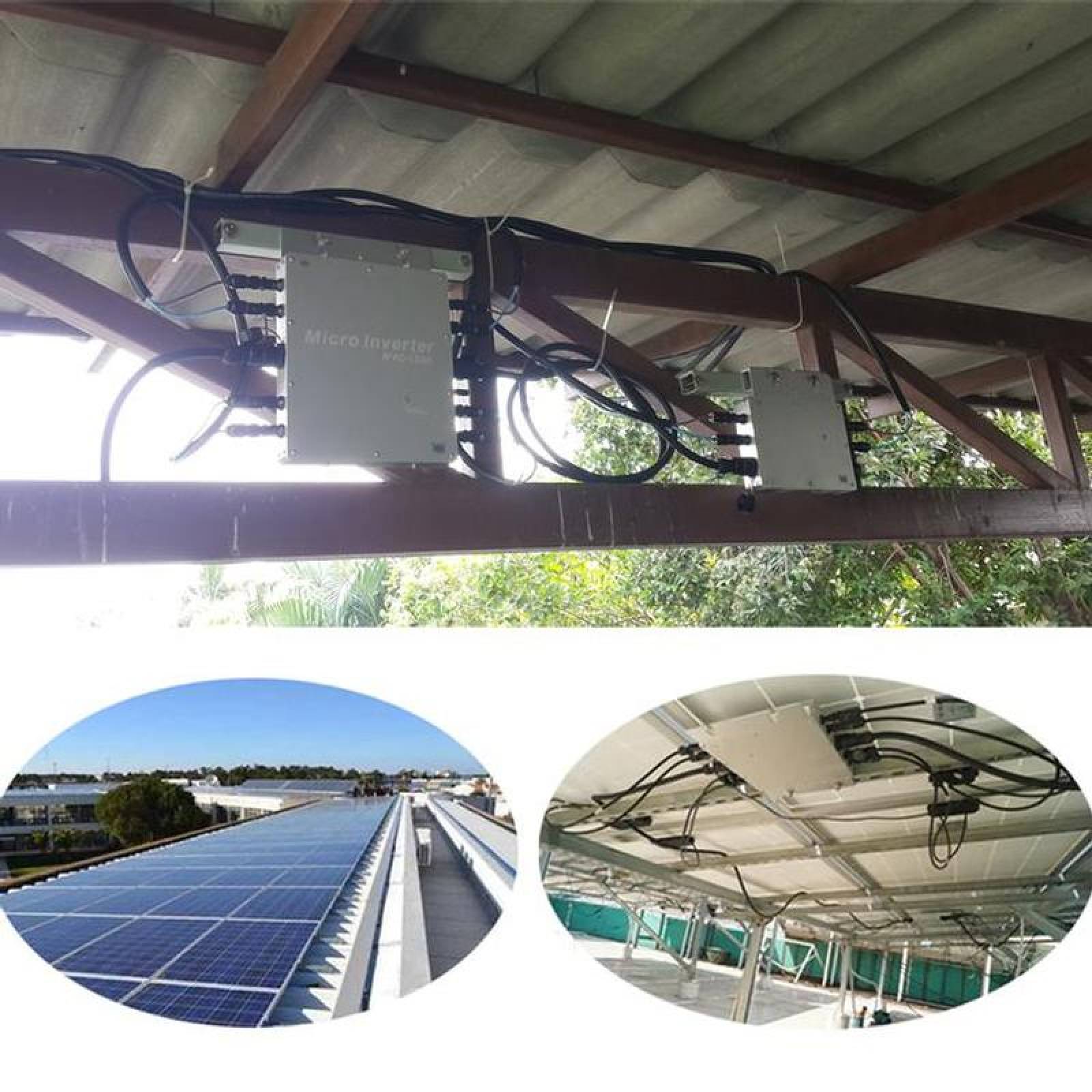 MicroInversores a Red Solar IP65, MXICO-004-3, 1200W, 22-50V, 180-260VAC, 50/60Hz, -40 a 60 C, Sin Wifi, Dorado., MicroCell