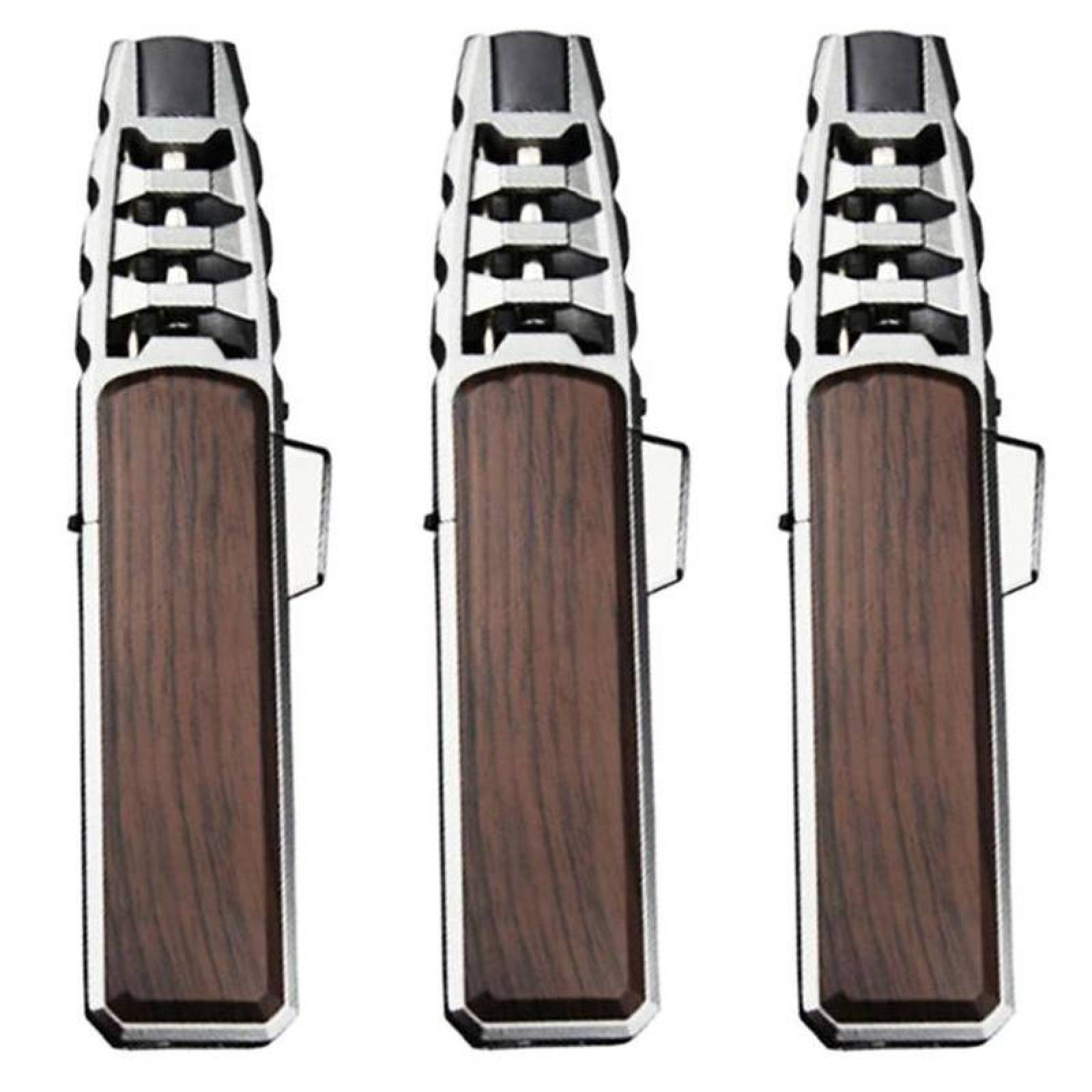 Encendedor Compacto Resistente MXLHR-003-1 3 Pzas MarrónNegro Recargable Metal Gas Butano, LighterPro