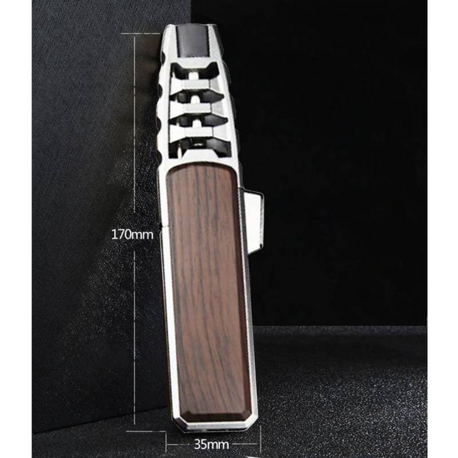 Encendedor Compacto Resistente MXLHR-003-1 3 Pzas MarrónNegro Recargable Metal Gas Butano, LighterPro