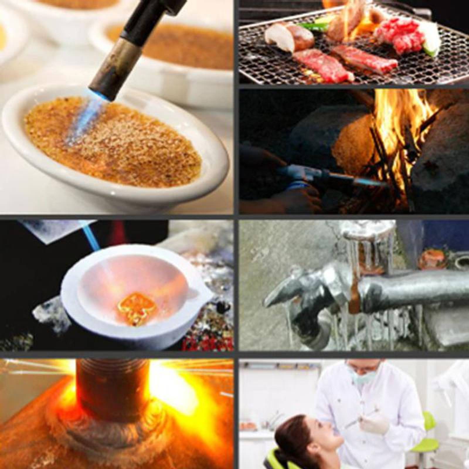 Encendedor Compacto Resistente MXLHR-003-1 3 Pzas MarrónNegro Recargable Metal Gas Butano, LighterPro