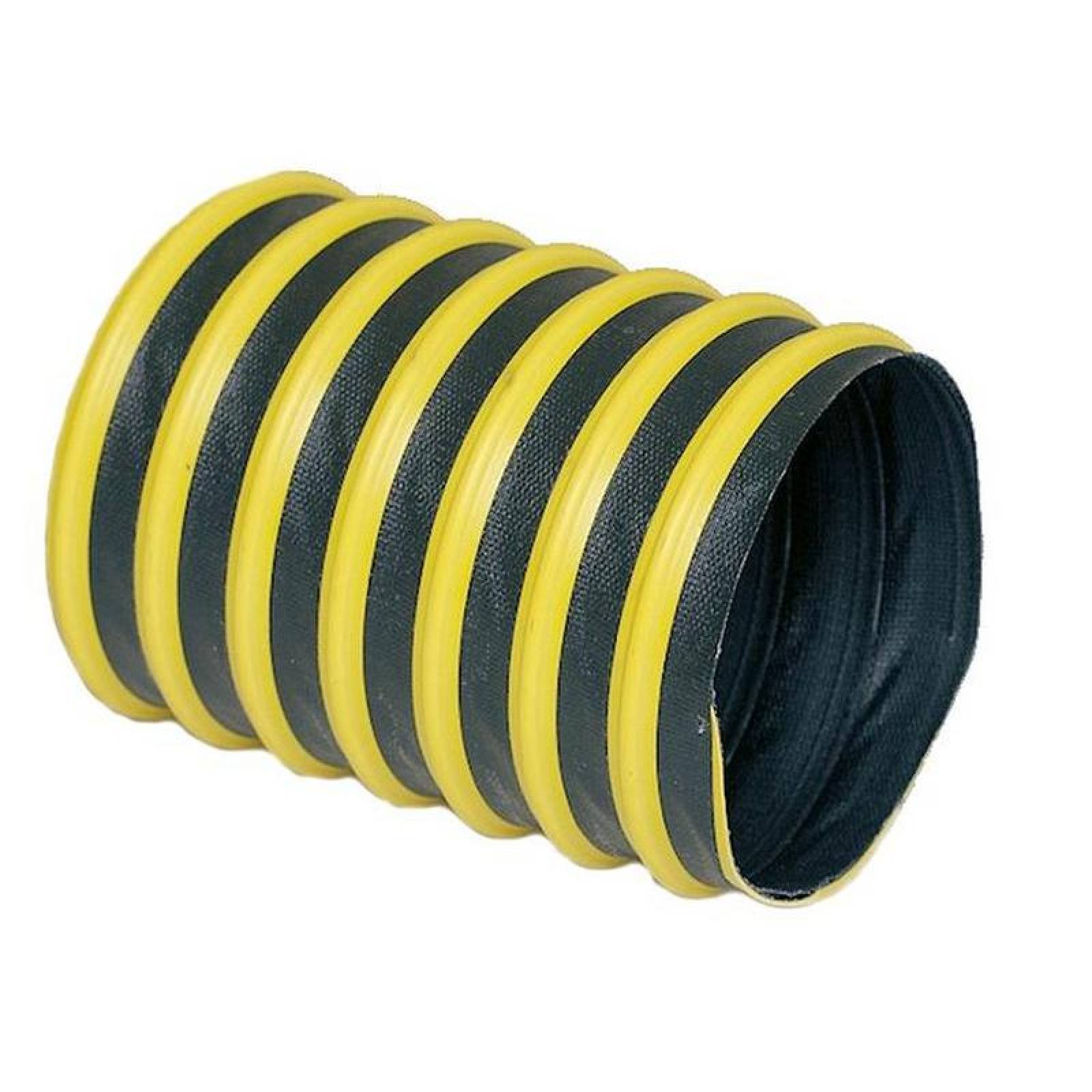 Manguera y Tubería, MXCWC-004-2, 5" Diámetrox7,6m, Tela de Poliéster, c/cable de acero en espiral, neg y ama , CWC-W