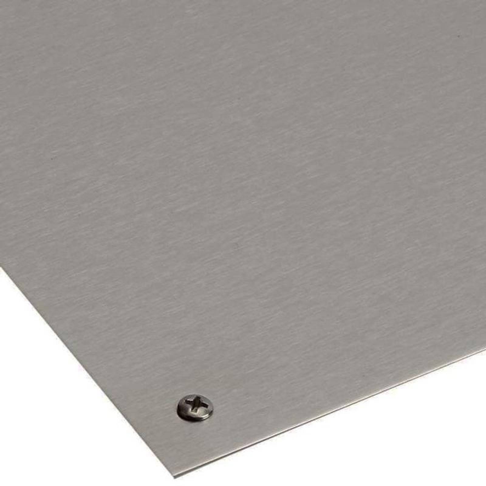 Placa Protectora de Acero Inox 304 MXORE-001-1 40x4plg C,20 Acero Inoxidable 304, DoorSteel