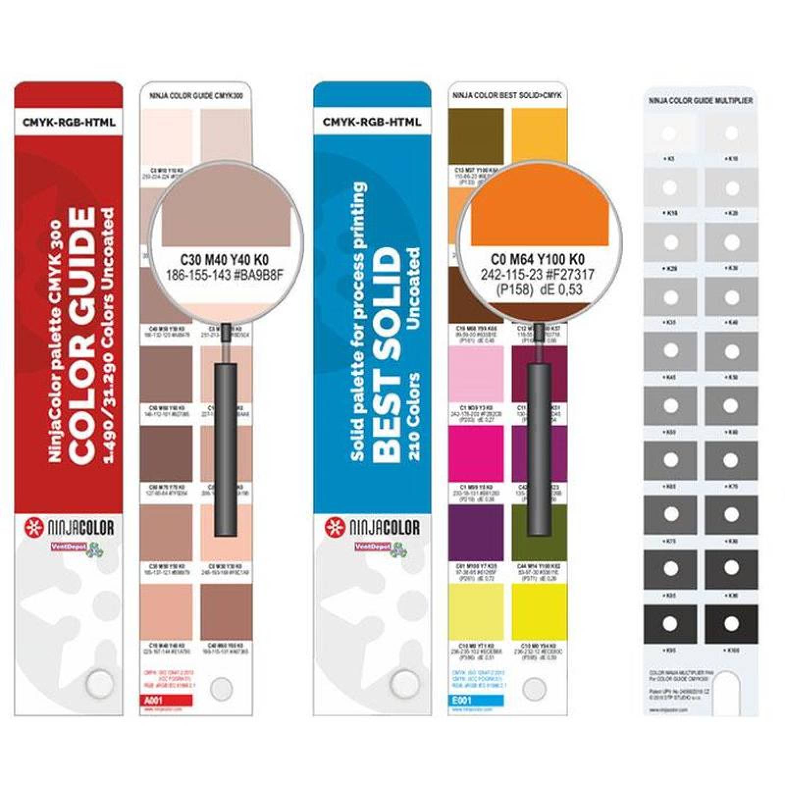 Muestrario Pantone Barato MXBRN-002-3 1280 Colores Sin Recubrimiento 2x2cm Diseño Abanico Grosor 90 g metros cuadrados Papel, Ninja Two Belt