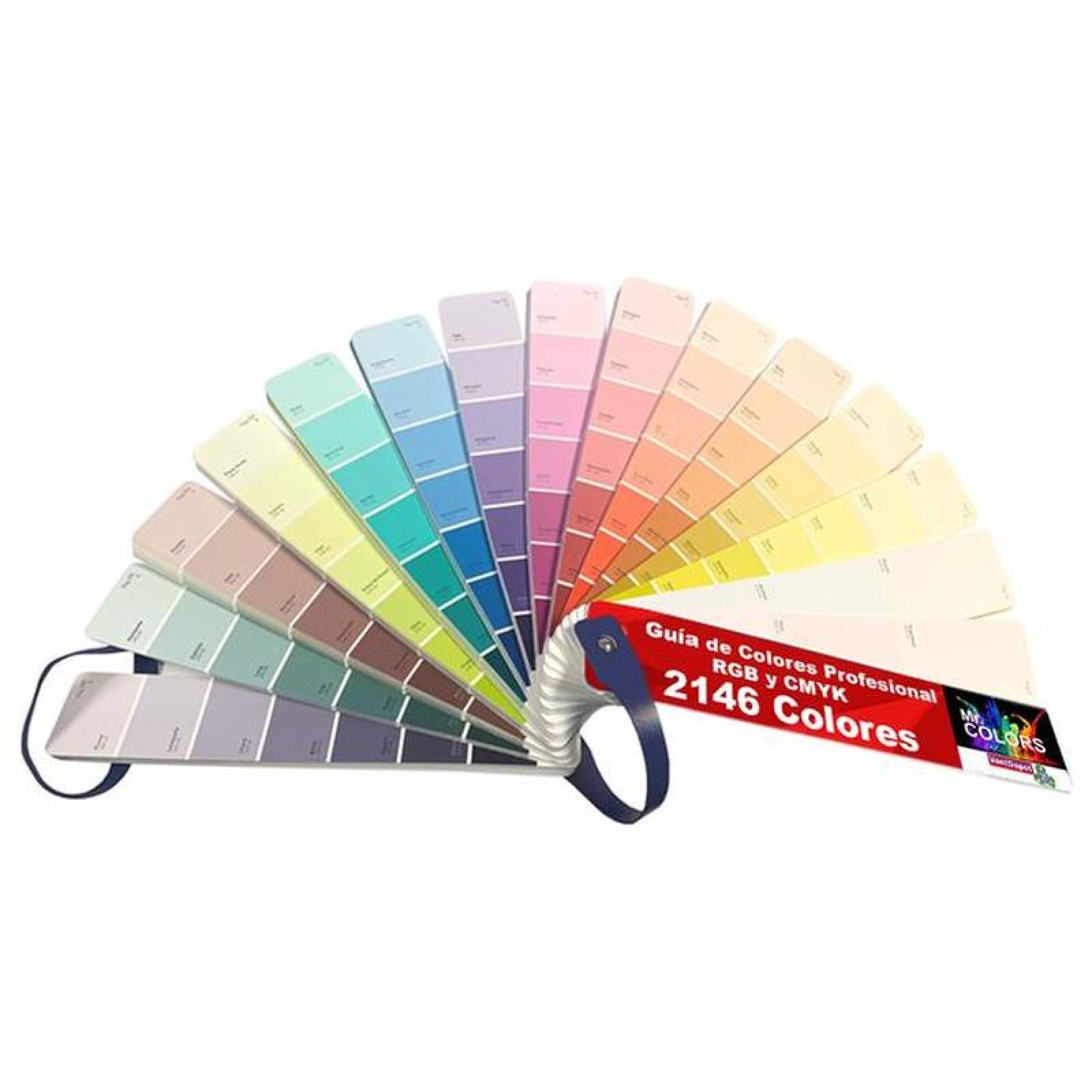 Muestra de Colores Primarios MXPAN-001-2 2146 Colores 9 Familia de Colores Diseño Abanico Formato Papel Con Código CMYK RGB, Mr, Colors Pro