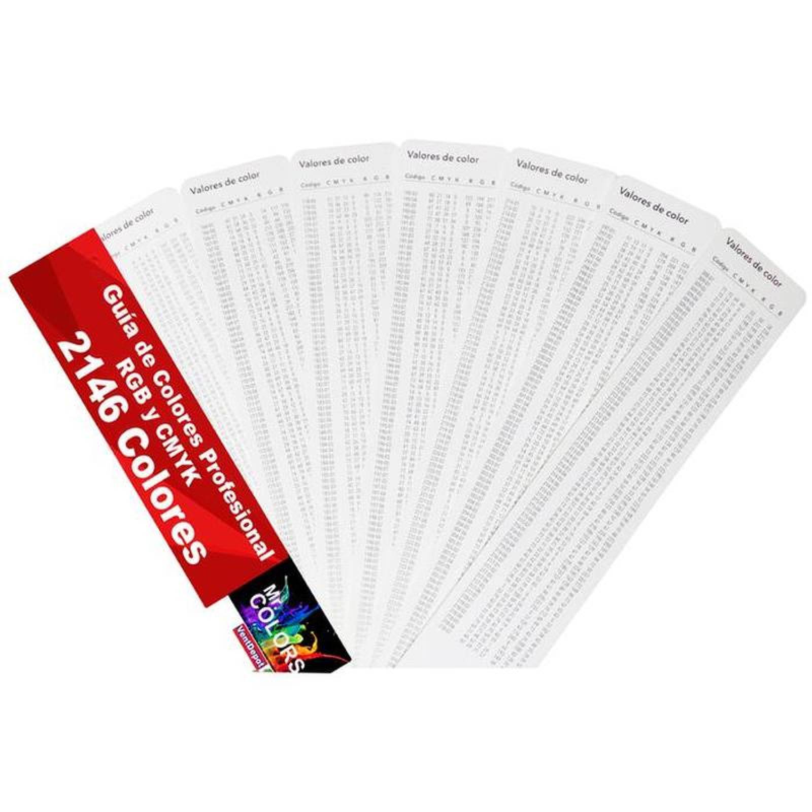 Folleto de Colores para el Hogar MXPAN-001-3 2146 Colores 9 Familia de Colores Diseño Abanico Formato Papel Con Código CMYK RGB, Mr, Colors Pro