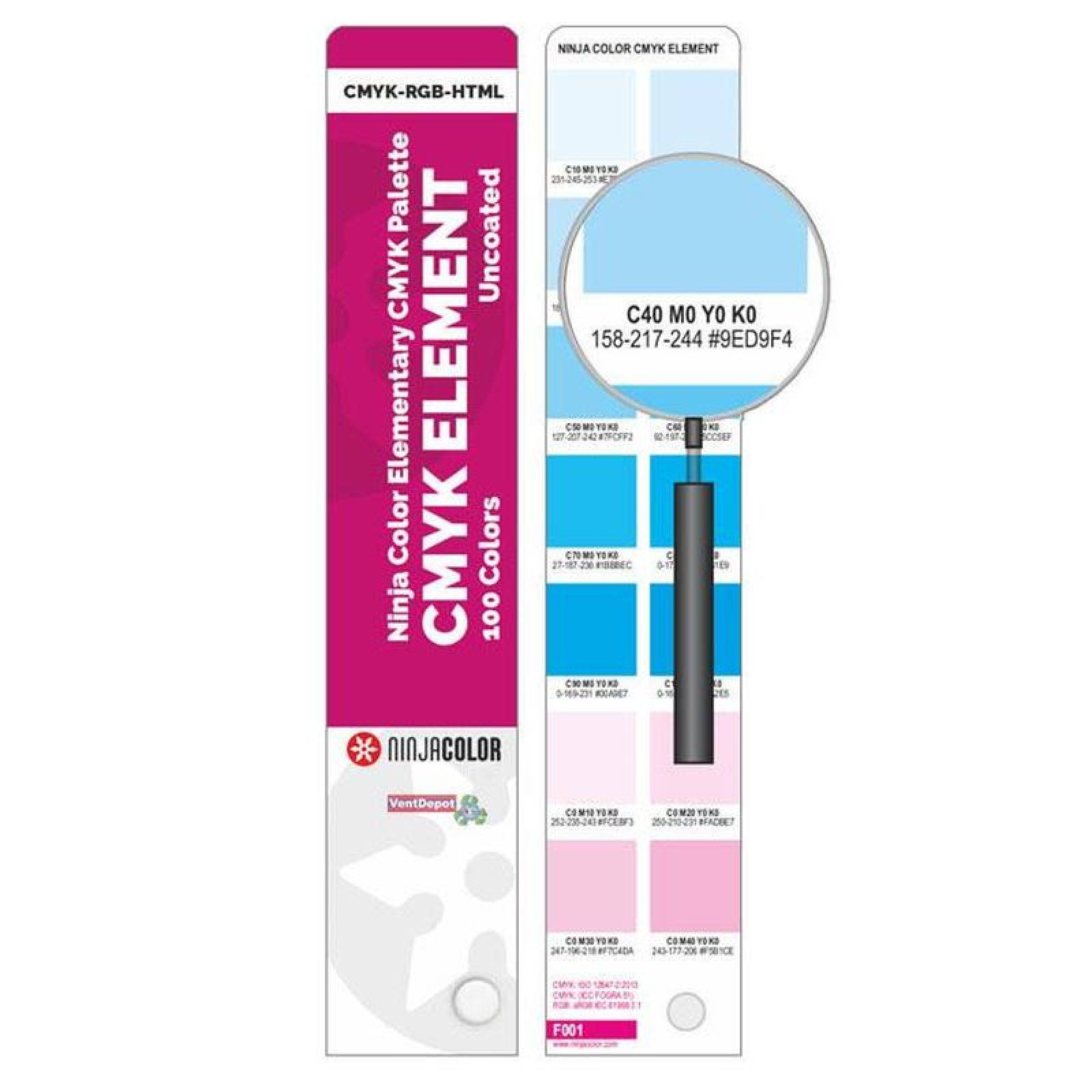 Pantone CMYK ELEMENT MXPIN-002-1 100 Colores Sin Recubrimiento 2x2cm Diseño Abanico Grosor 90 g metros cuadrados Papel, Ninja Pink Belt