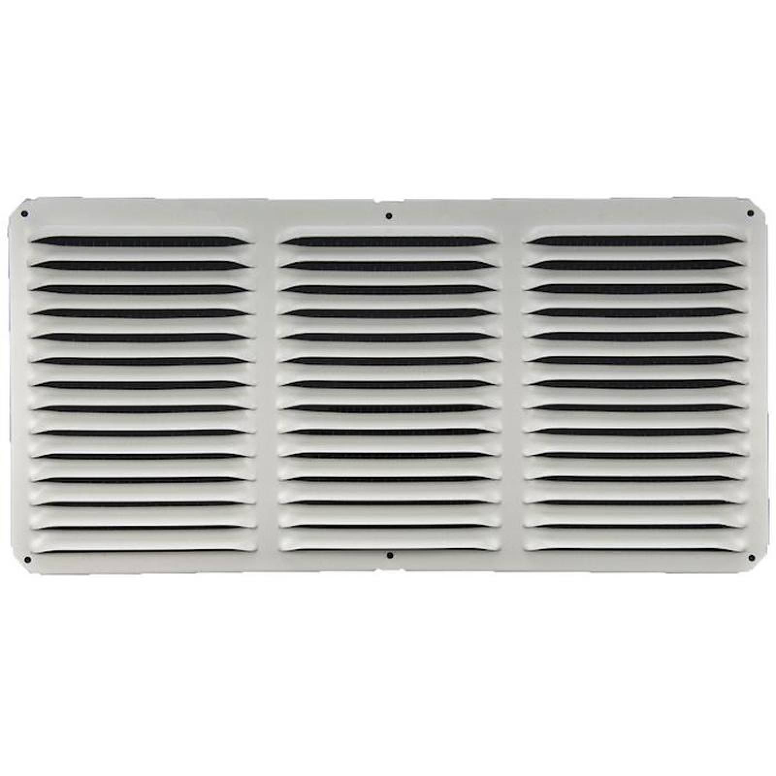 Rejillas Aire Rectangular, MXERJ-001-8, 16x8", Blanco, 1/4" ancho, 100porciento Aluminio, c/malla,, AlumMax