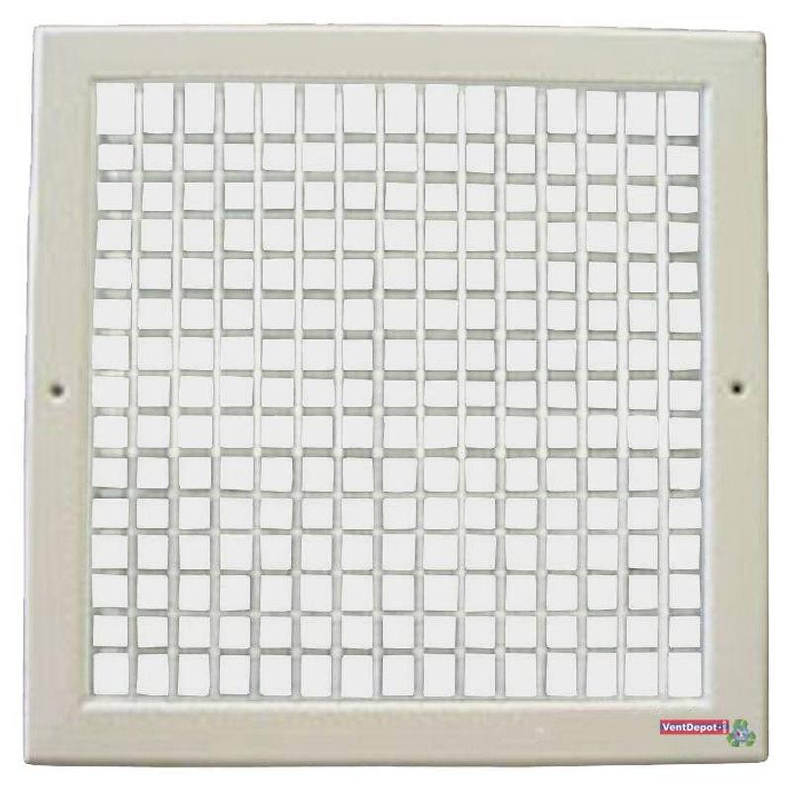 Rejilla Metálicas, MXDBA-036, 20x8" basex altura, 1 1/2" fondo, 100% Aluminio, 555 m3/hr, blanco., DobleAire