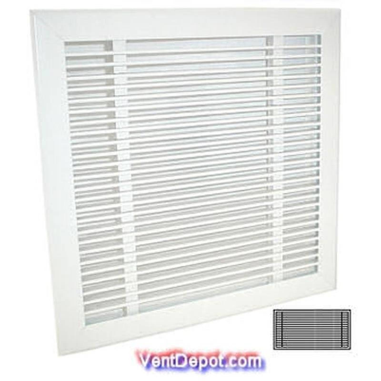  Rejilla Rectangular, MXDBR-028, 18x8" basex altura, 1 1/2" fondo, 100% Aluminio, 3518 m3/hr, blanco, DifuBar