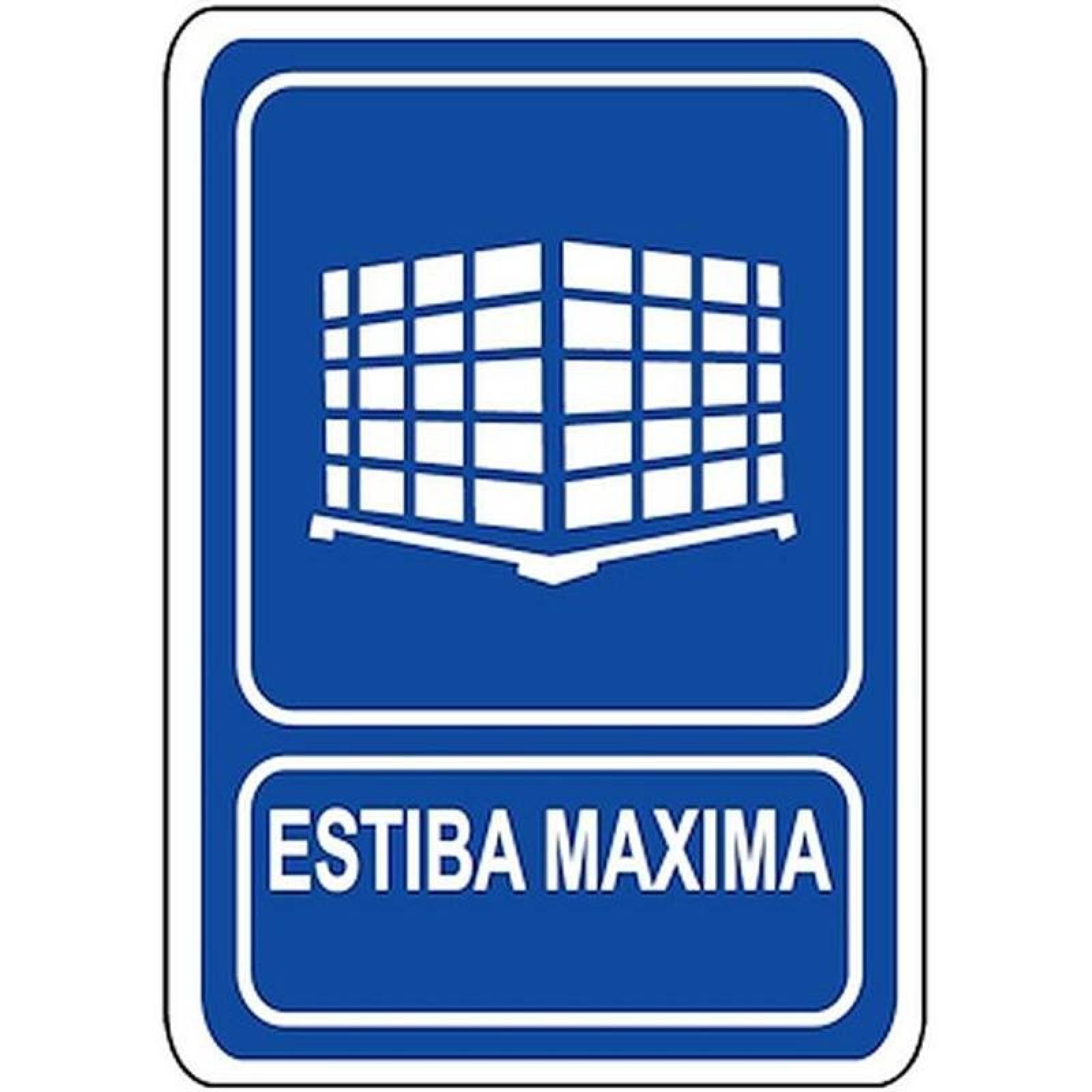 Señalización para Lugares Públicos MXSIS-009 30x40 cm Informativos Estiba Máxima Normal Señalamientos Informativos