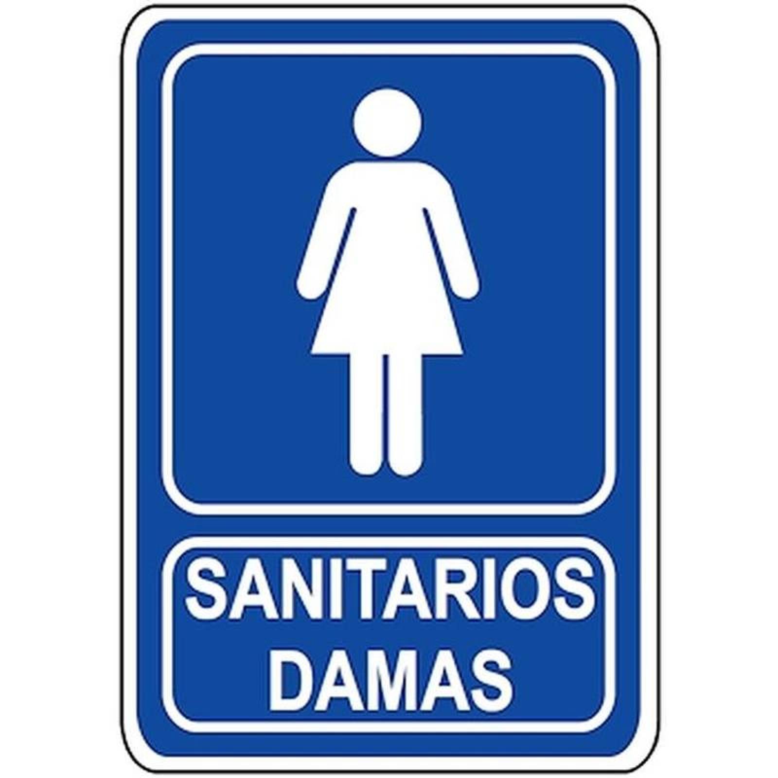 Cartel Informativo Público MXSIS-016 20x25 cm Informativos Sanitarios Damas Normal Señalamientos Informativos