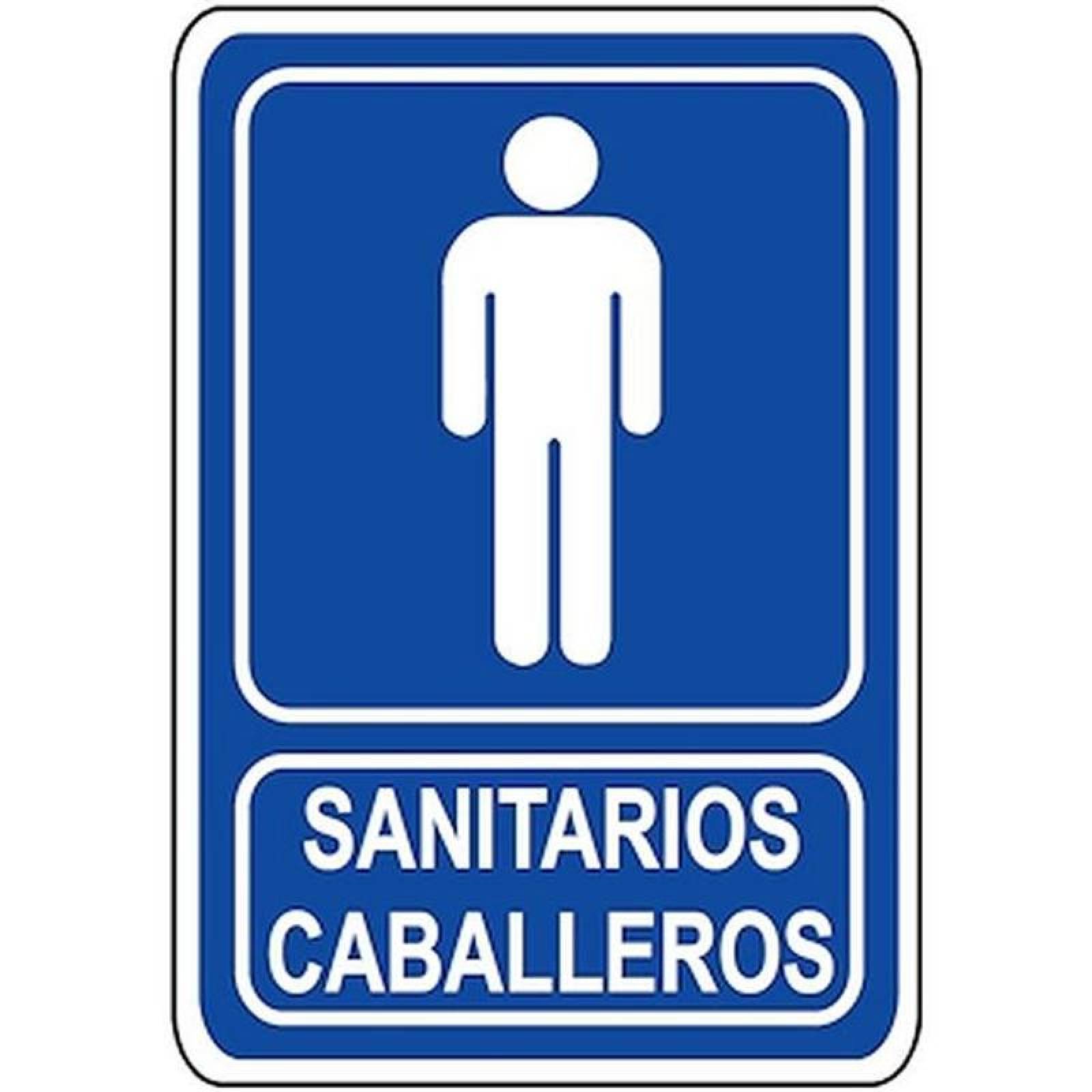 Señal Informativa para Oficinas MXSIS-018 20x25 cm Informativos Sanitarios Caballeros Normal Señalamientos Informativos
