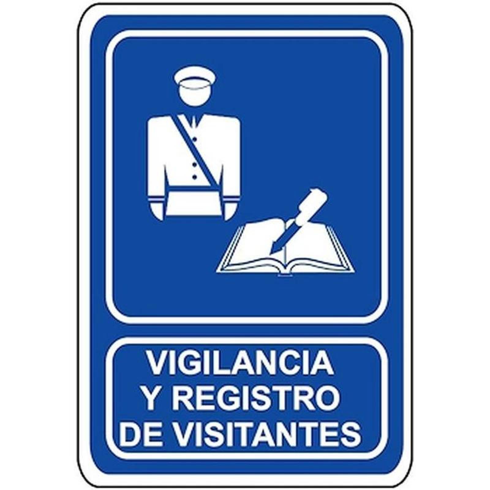 Rótulo para Centros Comerciales MXSIS-020 30x40 cm Informativos Vigilancia y Registro de Visitantes Normal Señalamientos Informativos