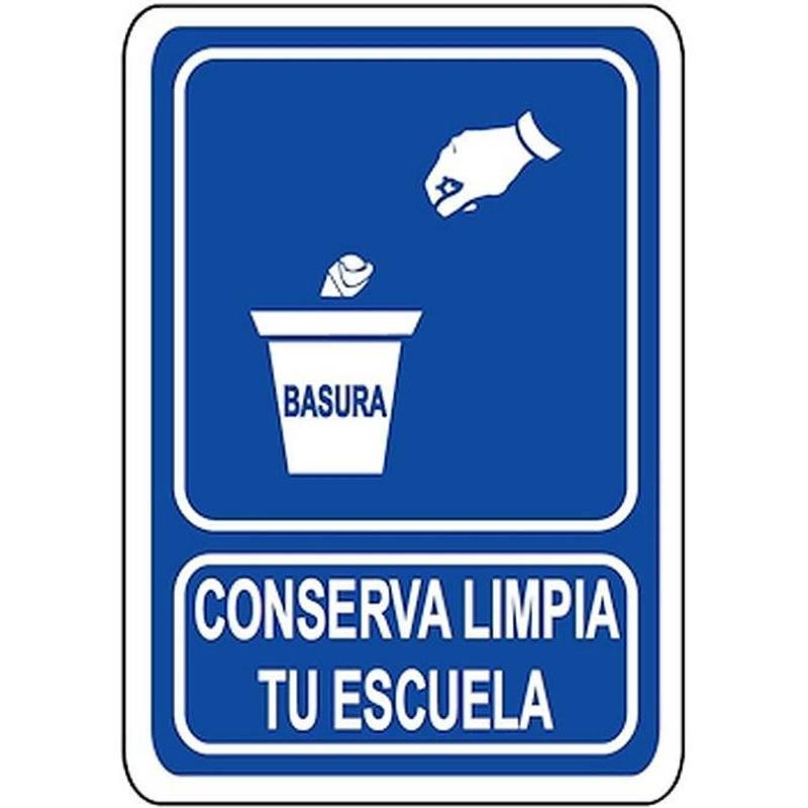 Señalización Preventiva en Escuelas MXSIS-024 30x40 cm Informativos Conserva Limpia Tu Escuela Normal Señalamientos Informativos