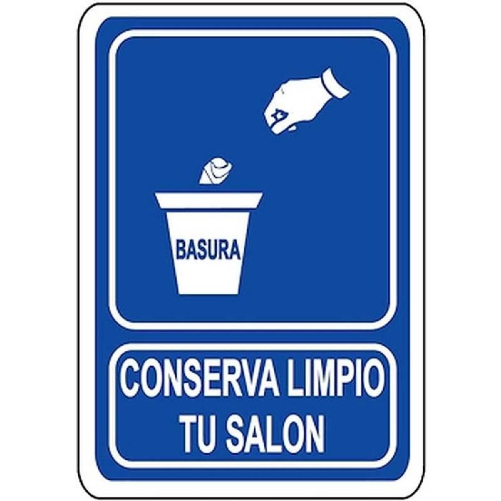 Rótulo Informativo MXSIS-030 30x40 cm Informativos Conserva Limpio Tu Salón Normal Señalamientos Informativos