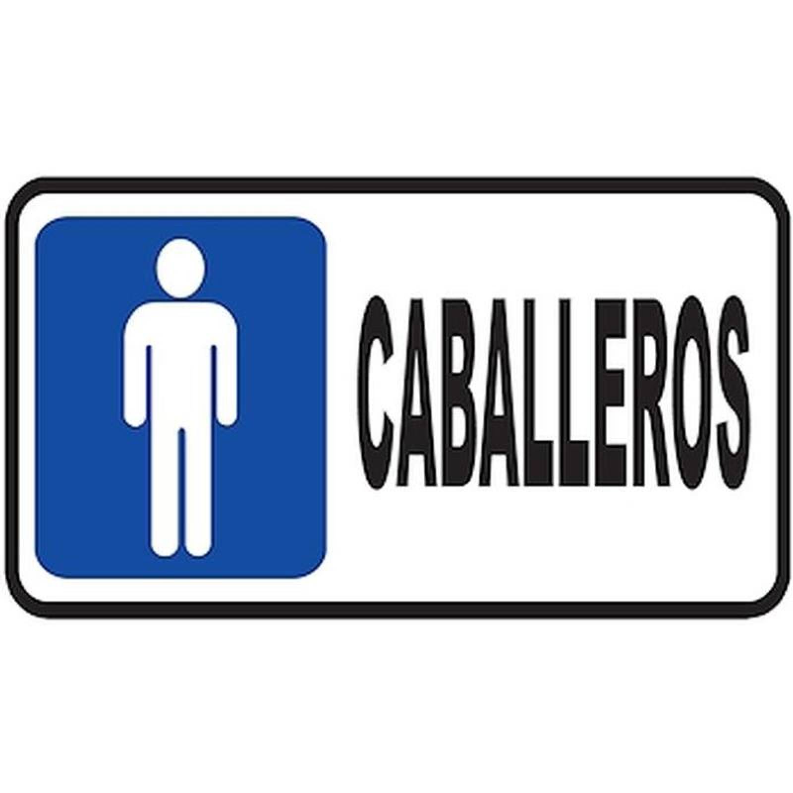 Letreros para Espacios Públicos MXSIS-038 20x10 cm Informativos Caballeros Normal Señalamientos Informativos