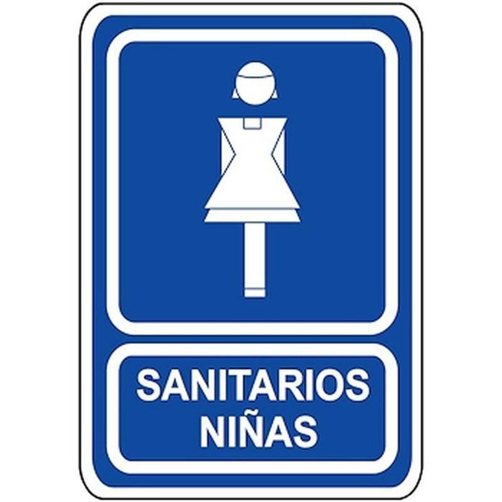Cartel Informativo Público MXSIS-046 20x25 cm Informativos Sanitarios Niñas Normal Señalamientos Informativos